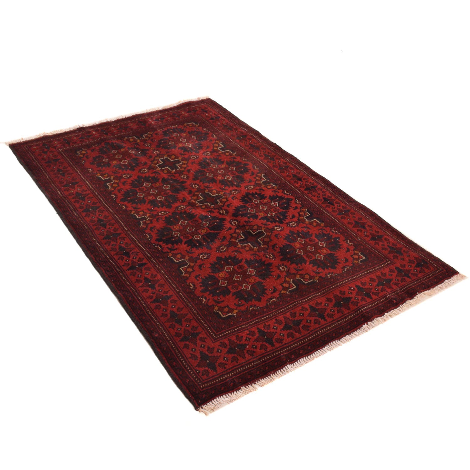 Maroon Khal Mohammadi Rug 3' 3" x 4' 11" (ft) - No. W34109