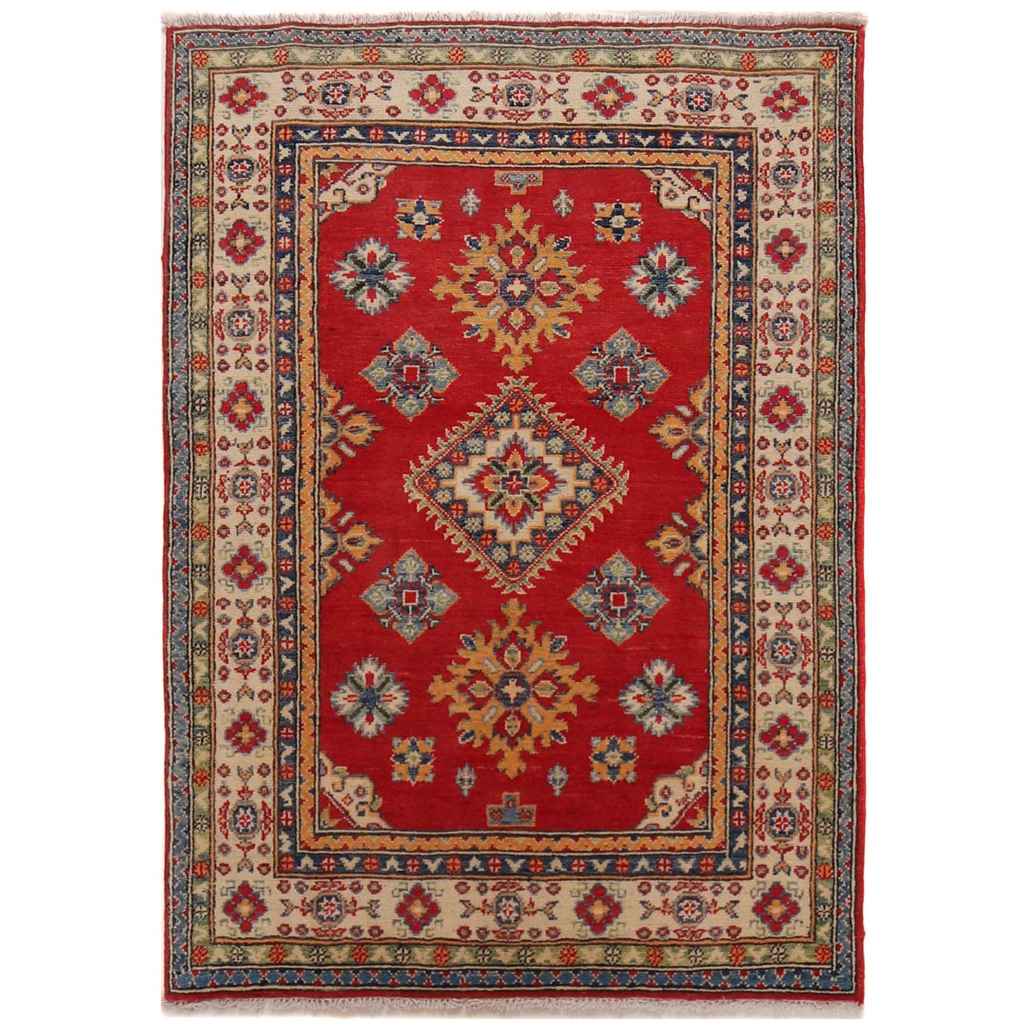 Oriental Kazak Rug 3' 3" x 4' 9" (ft)- No. W34115