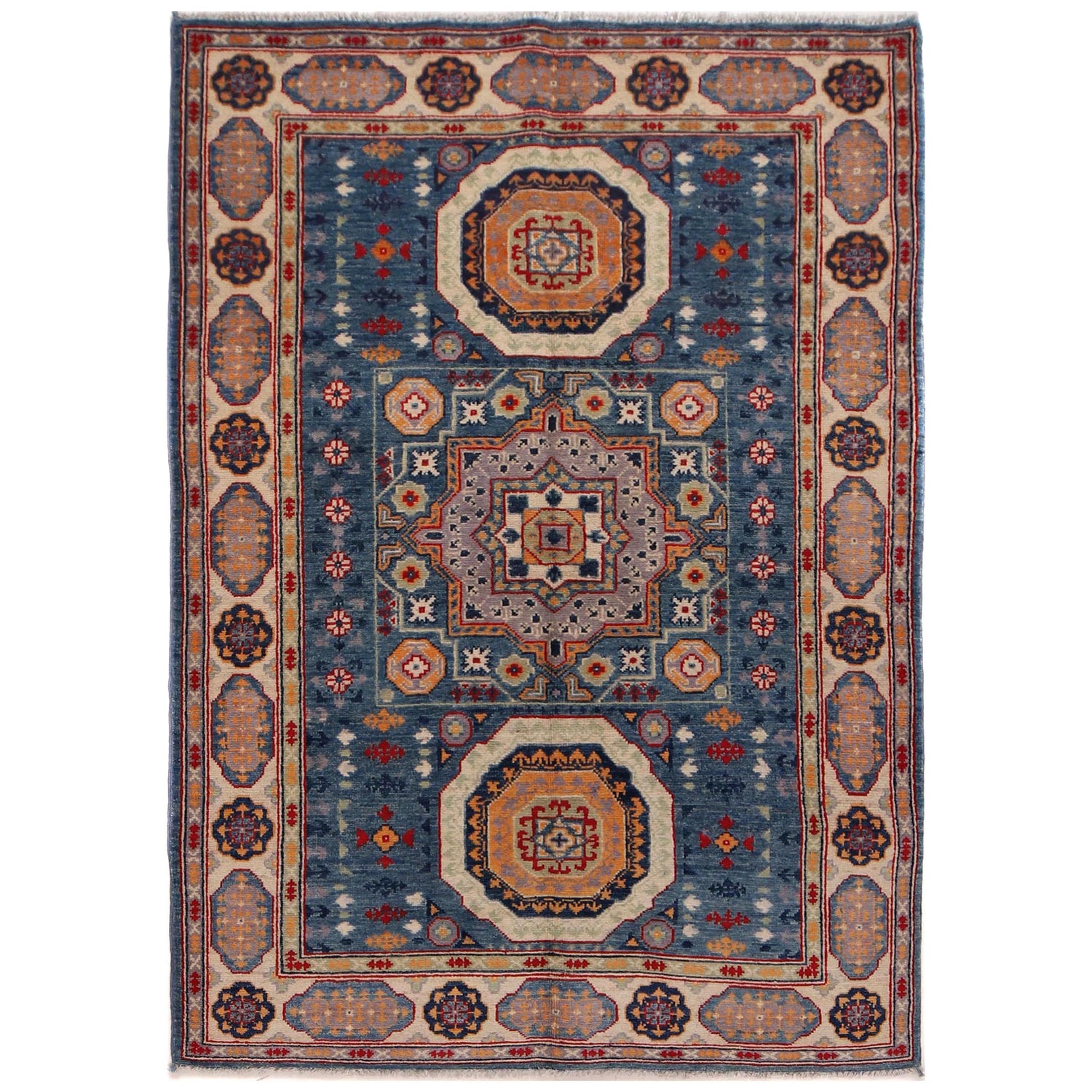 Oriental Kazak Rug 4' 1" x 5' 11" (ft) - No. W34120