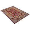 Red Color Kazak Rug 3' 5" x 4' 11" (ft)- No. W34121