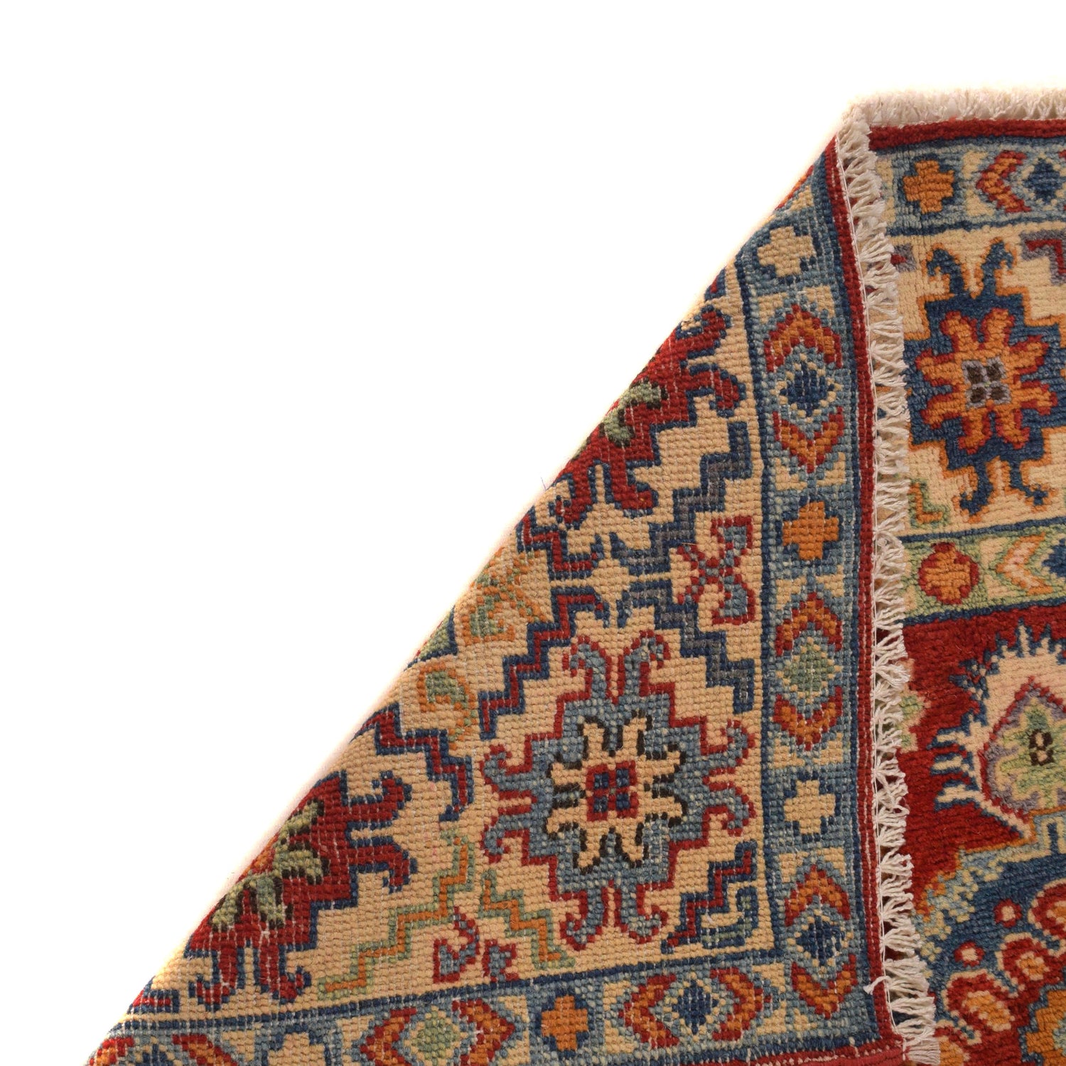 Red Color Kazak Rug 3' 5" x 4' 11" (ft)- No. W34121