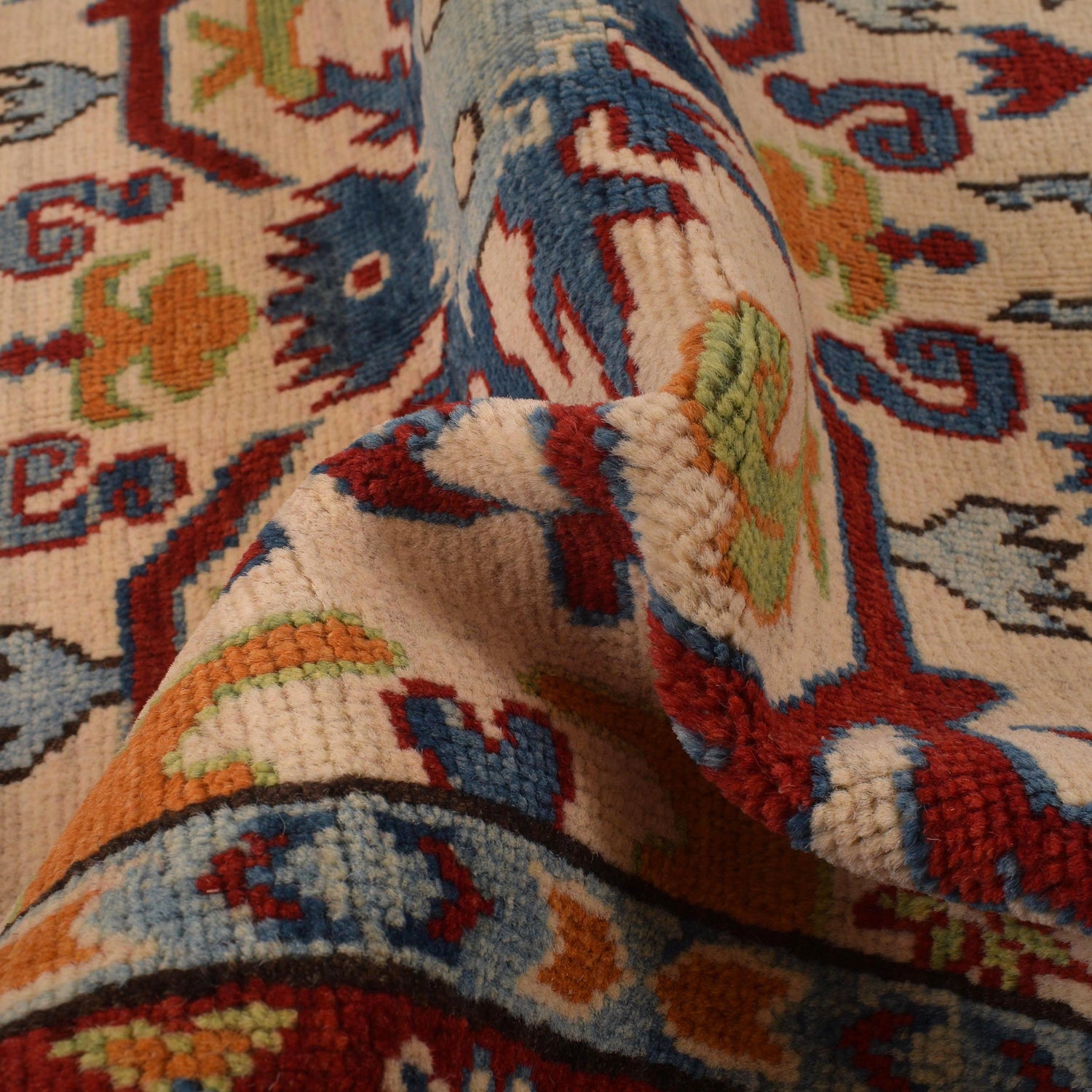 Hand Knotted Kazak Rug 3' 3" x 5' 1" (ft)- No. W34122