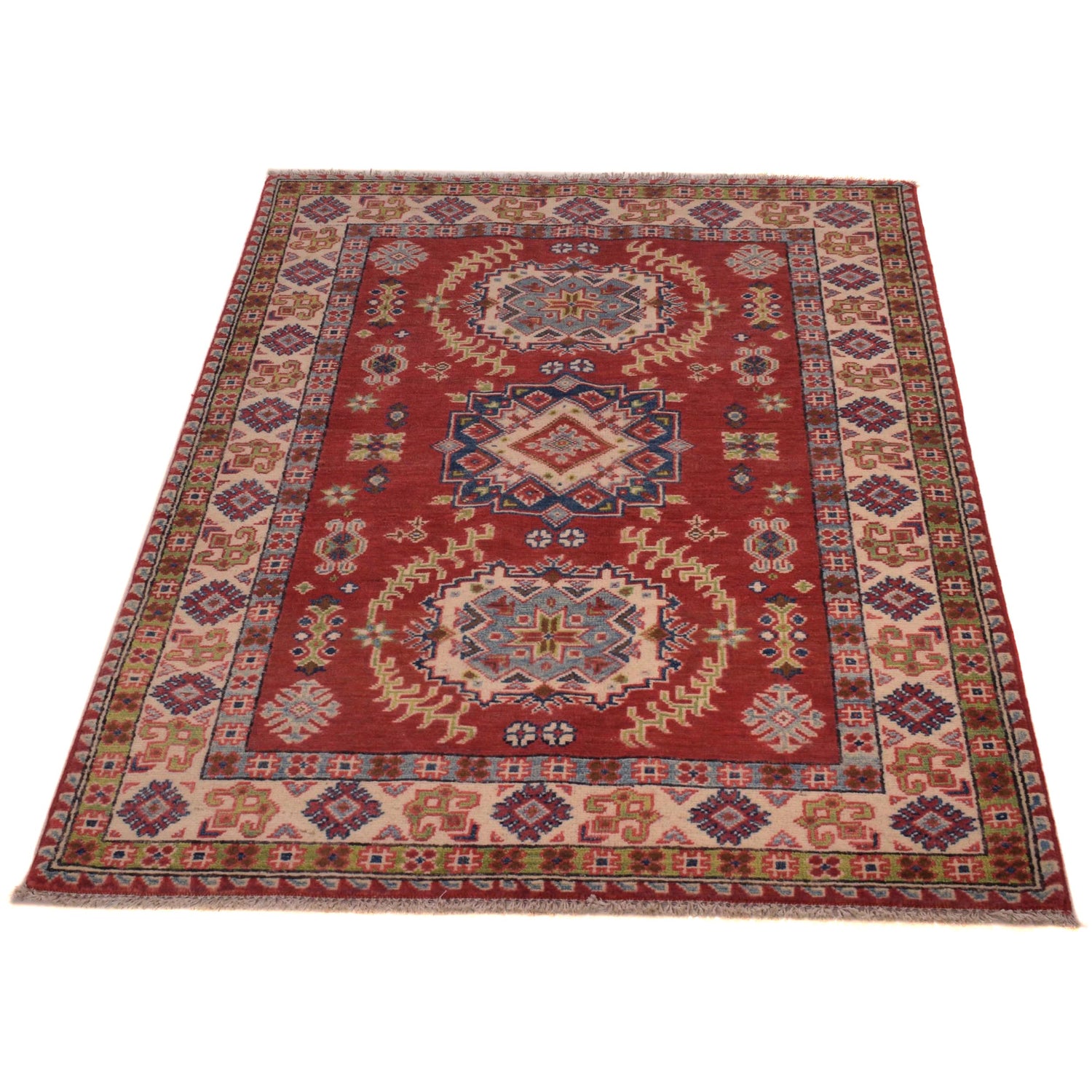 Oriental Kazak Rug 3' 2" x 4' 11" (ft)- No. W34123