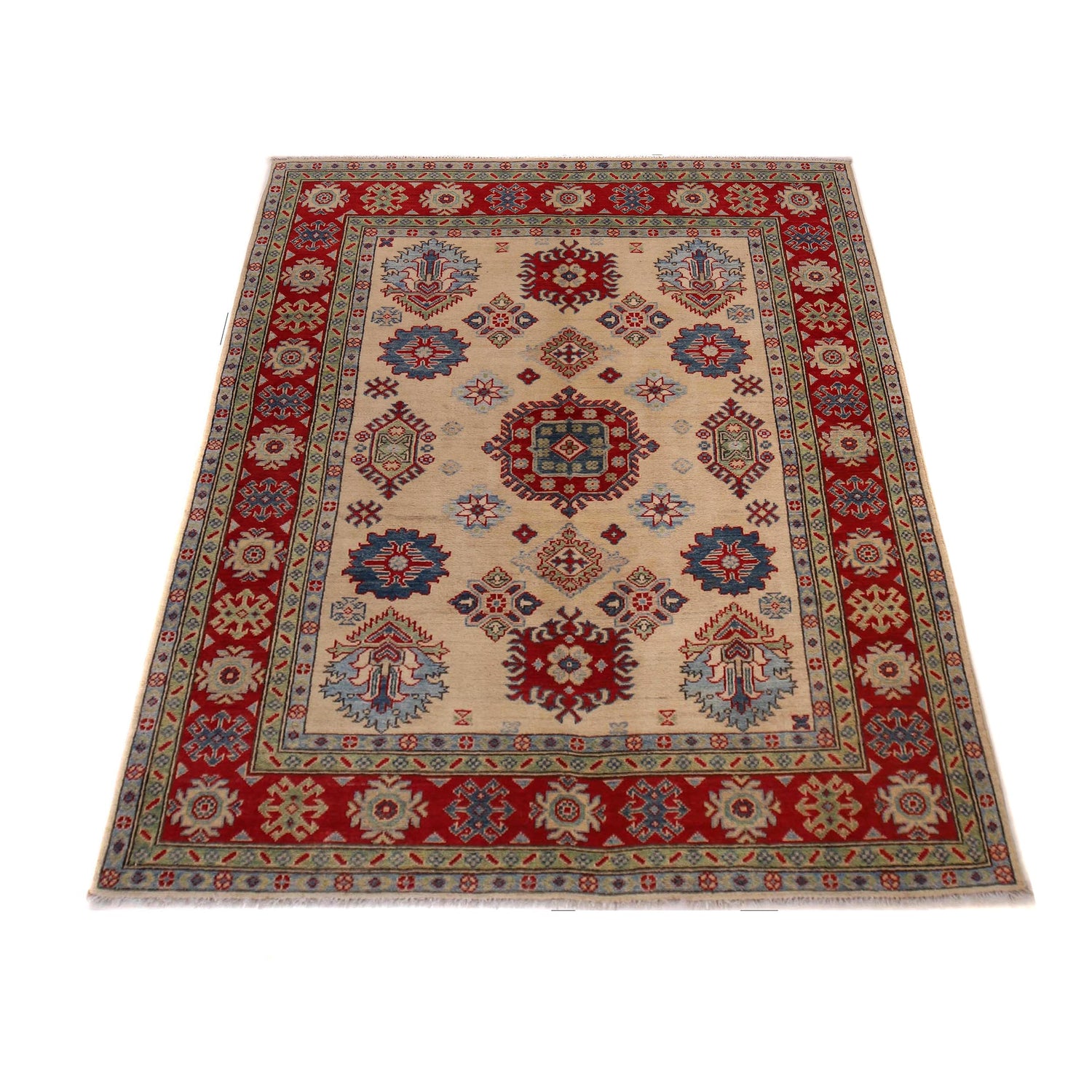 Hand Knotted Kazak Rug 4' 10" x 6' 4" (ft) - No.W34125