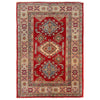 Hand Knotted Kazak Rug  3' 3" x 5' 2" (ft)- No. W34130