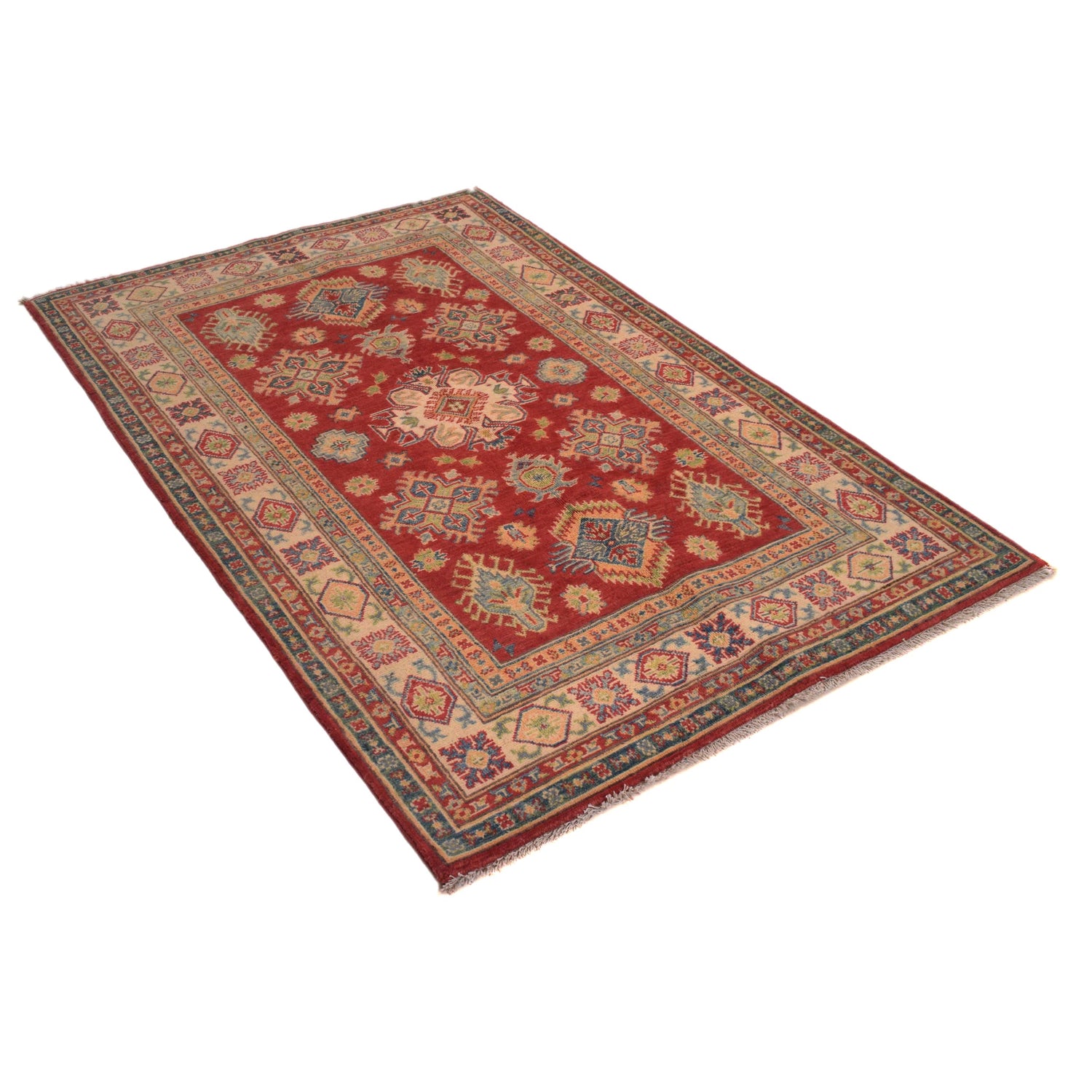 Hand Knotted Kazak Rug 3' 10" x 5' 11" (ft) - No. W34131