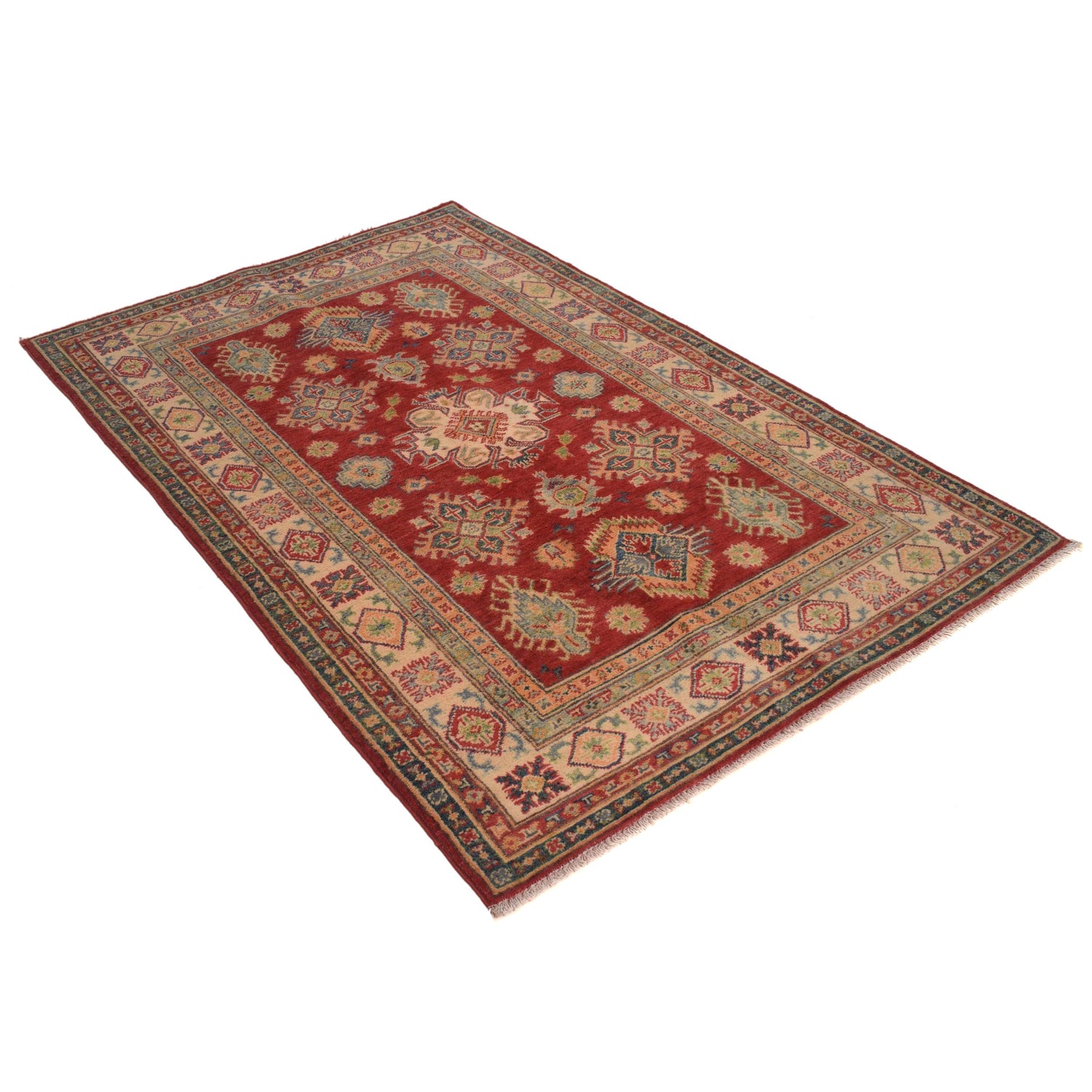 Hand Knotted Kazak Rug 3' 10" x 5' 11" (ft) - No. W34131