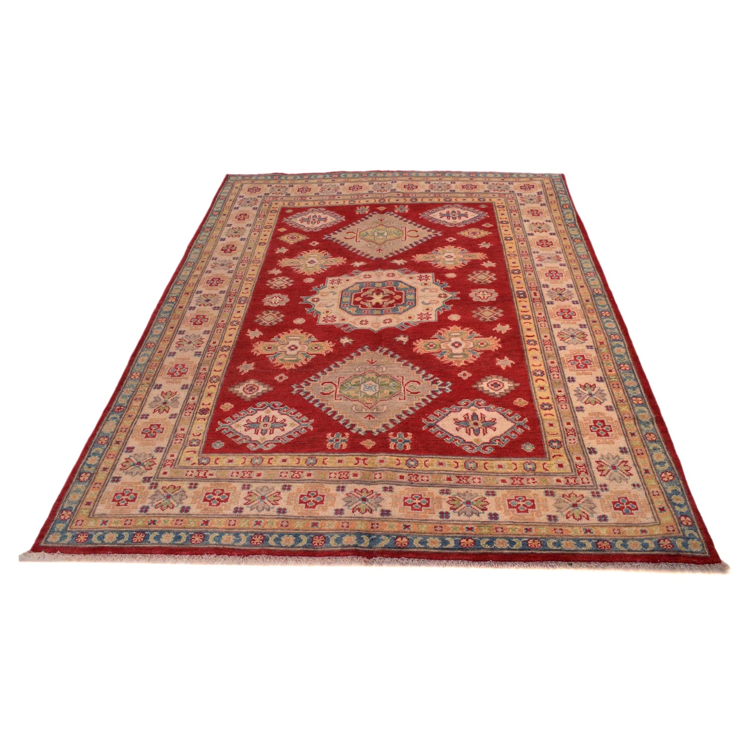 Red Color Kazak Rug 4' 11" x 6' 10" (ft) - No.W34133