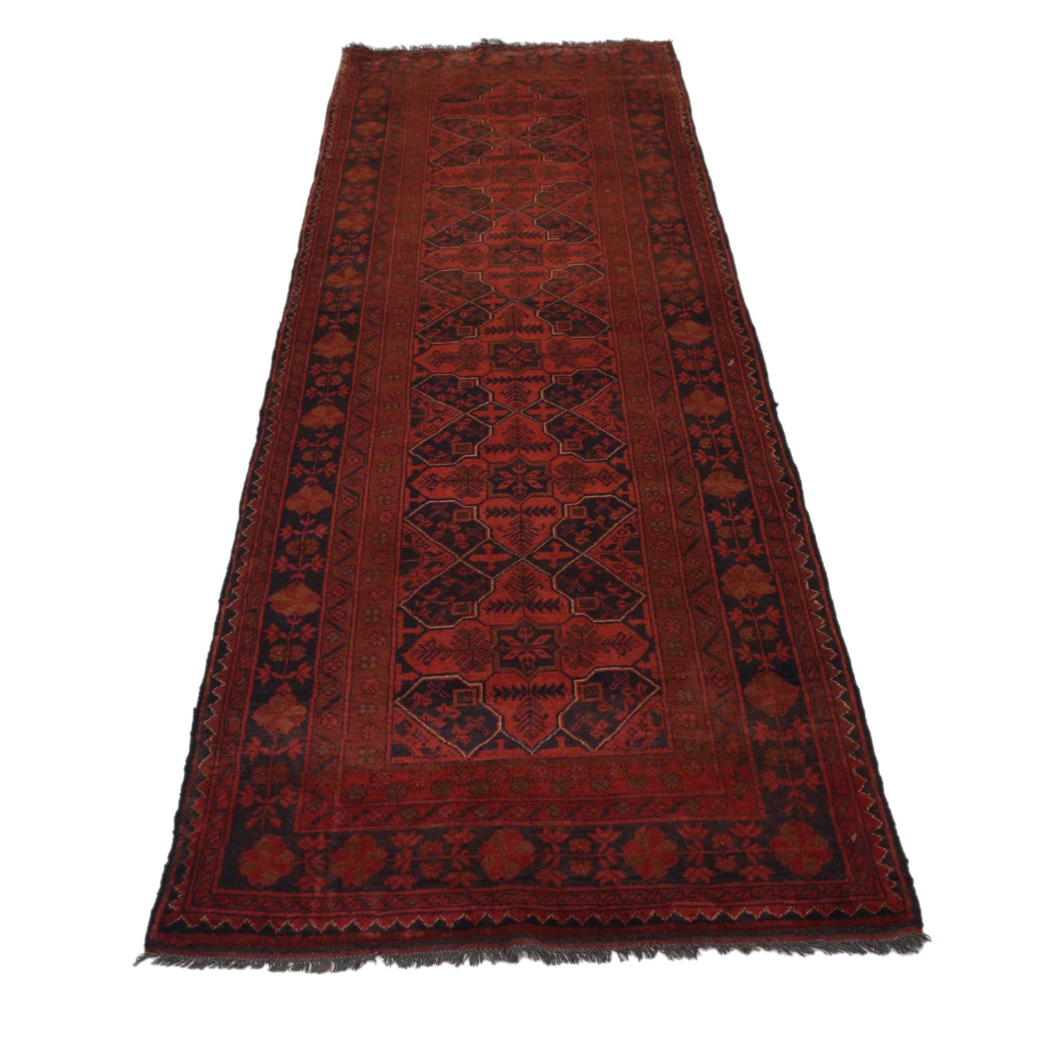 Red Color Khal Mohammadi Runner 2' 7 x 9' 5 (ft) - No. W34371