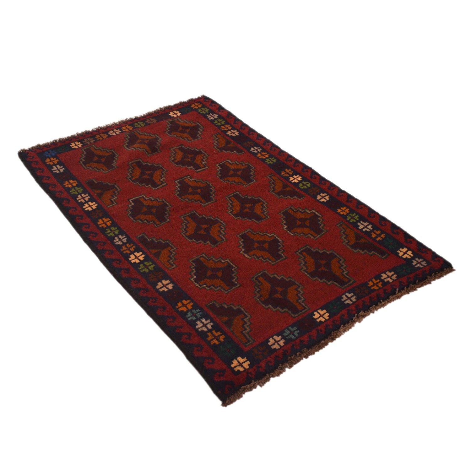 Red Color Baluchi Rug 2' 11" x 4' 5" (ft) - No. W34375