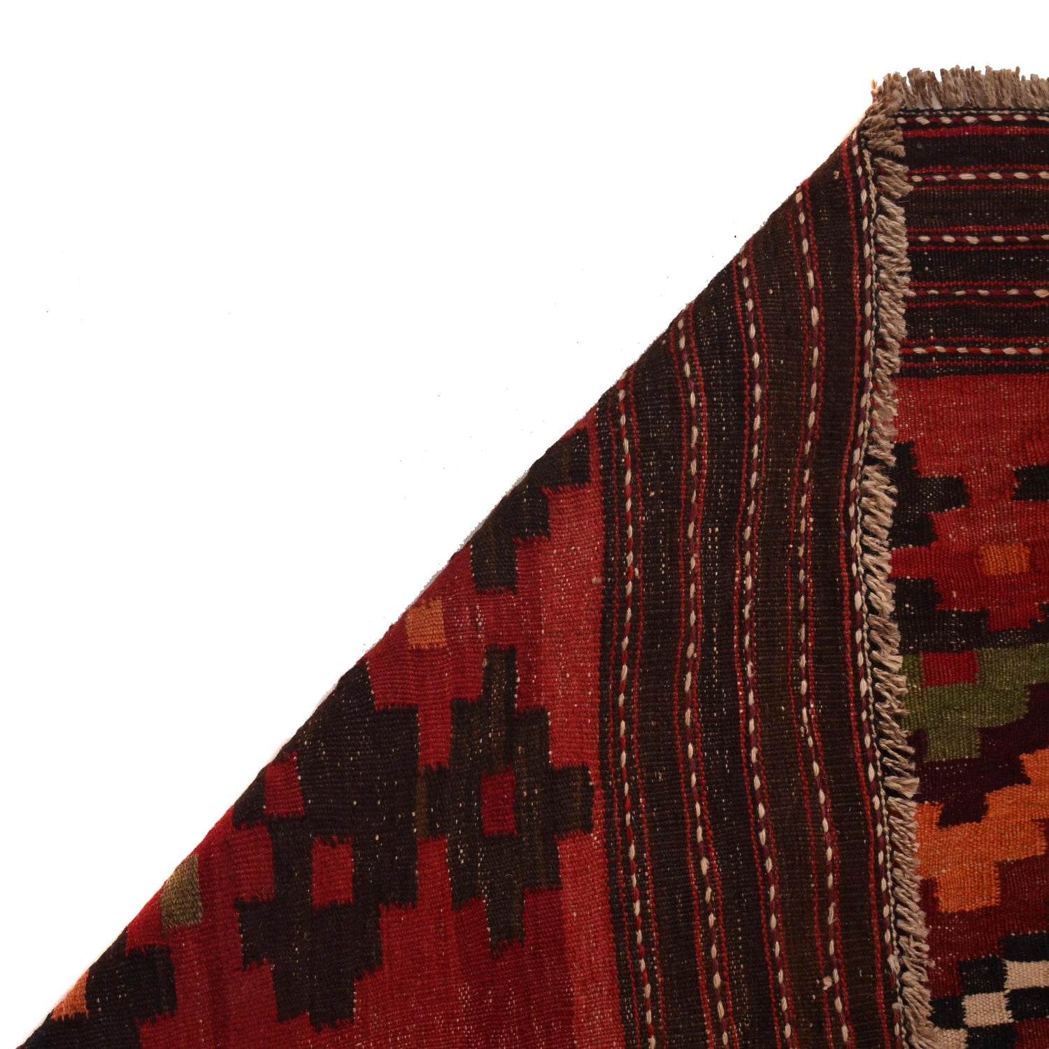 Handmade Multi-Color Kilim 6' 10" x 10' 6" (ft) - No. W34378