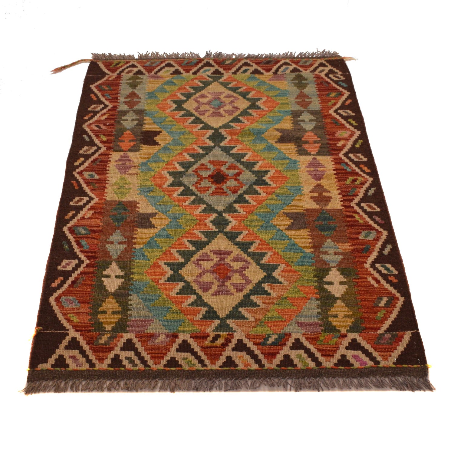 Handmade Vegetable Kilim 2' 7" x 4' 0" (ft) - No. W34754