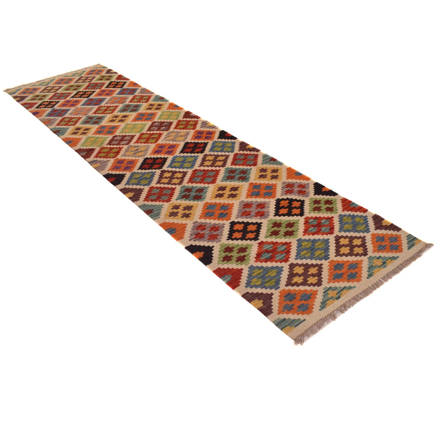 Vegetable Kilim Runner 2' 7" x 10' 3" (ft) - No. W34758