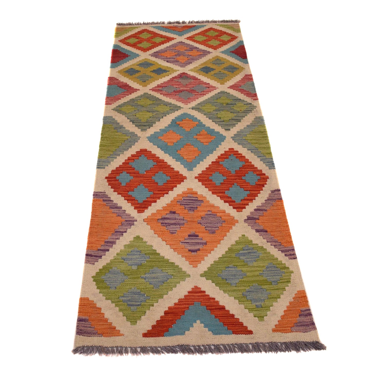Vegetable Kilim Runner 2' 1" x 6' 5" (ft)- No. W34759