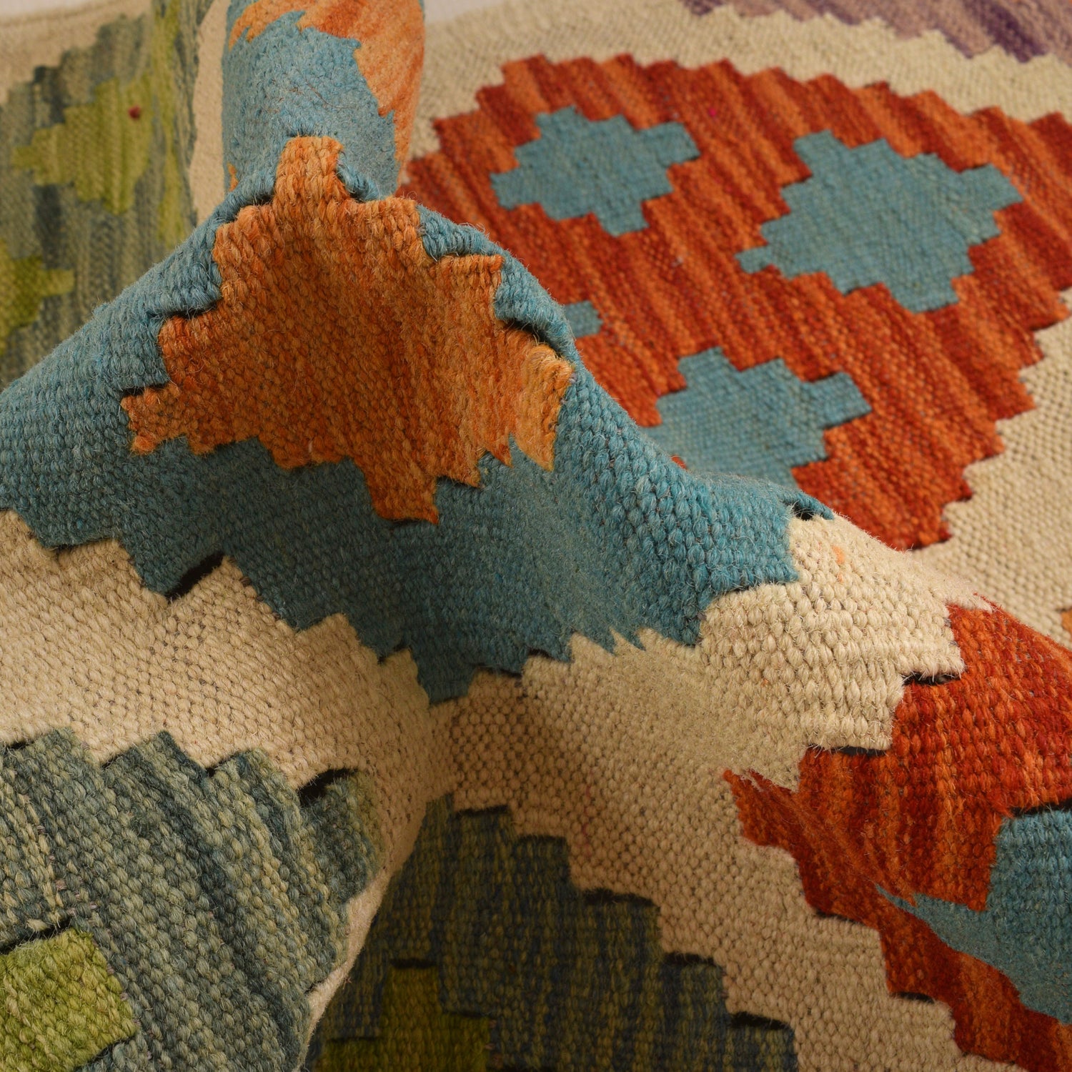 Vegetable Kilim Runner 2' 1" x 6' 5" (ft)- No. W34759