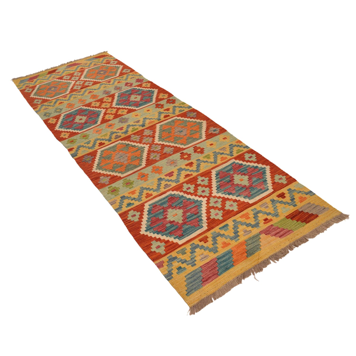 Vegetable Kelim Runner 2' 8" x 8' 1" (ft) - No. W34760