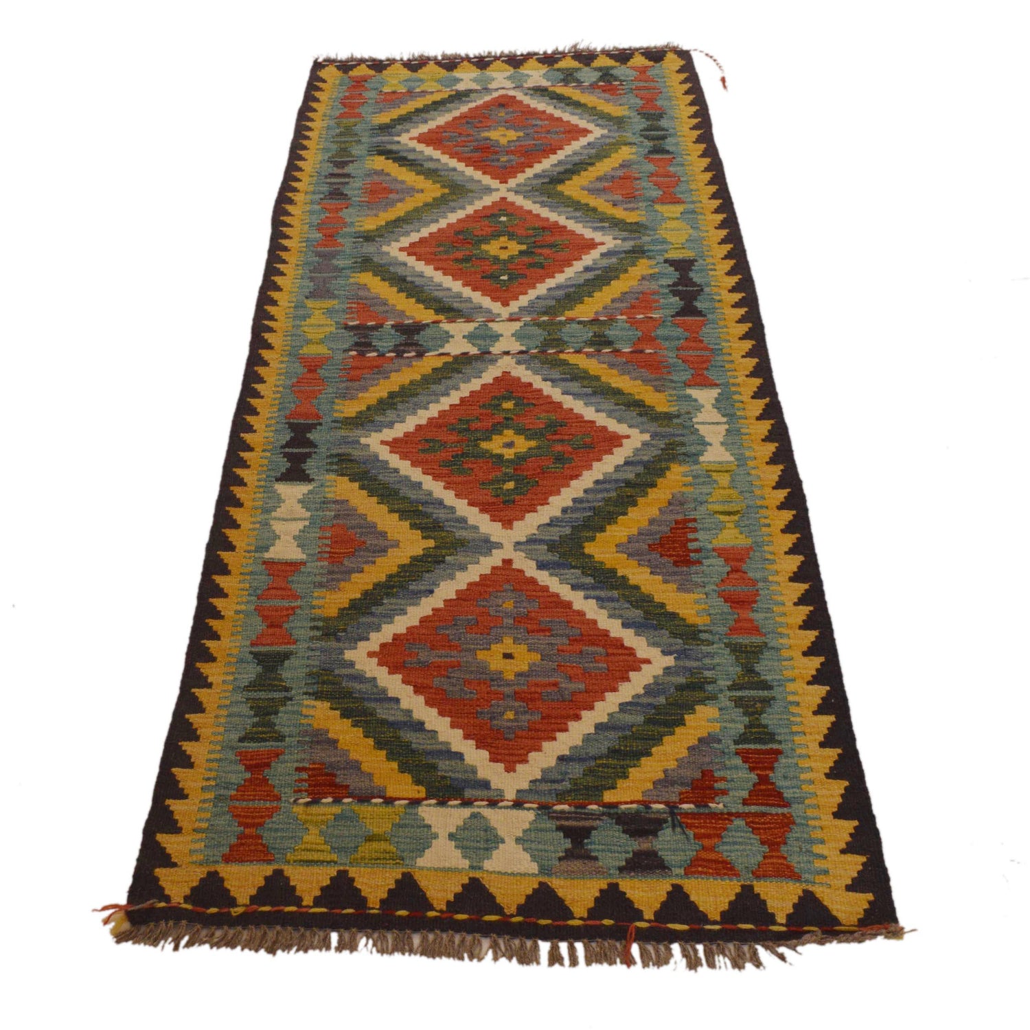 Vegetable Kilim Runner 2' 5" x 6' 7" (ft)- No. W34764