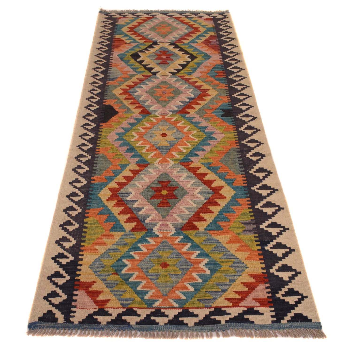 Vegetable Kelim Runner 2' 11" x 8' 0" (ft) - No. W34772