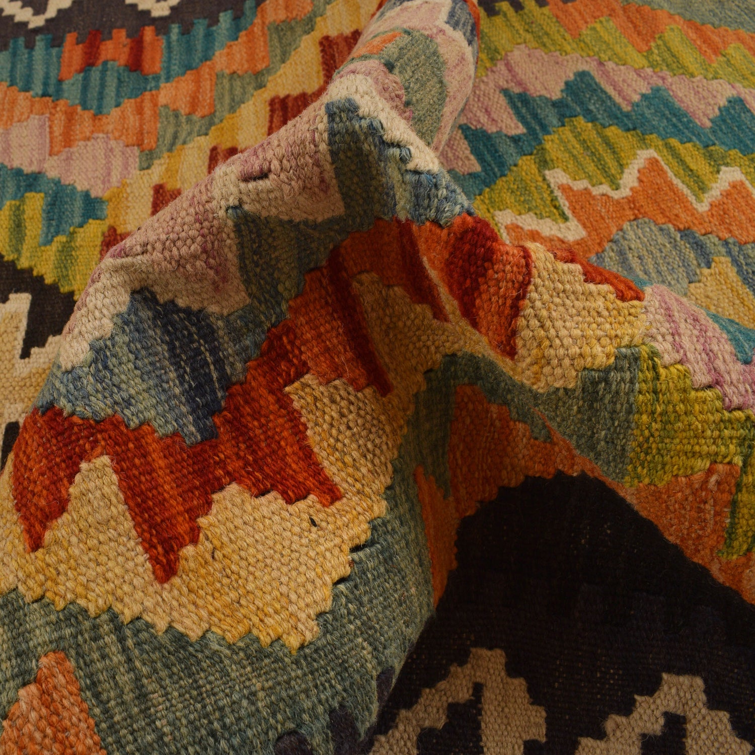 Vegetable Kelim Runner 2' 11" x 8' 0" (ft) - No. W34772