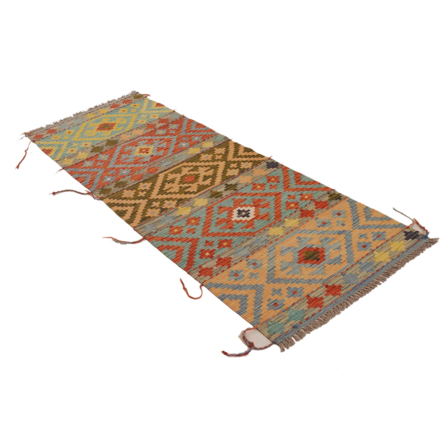 Vegetable Kelim Runner 2' 4" x 6' 5" (ft)- No. W34774