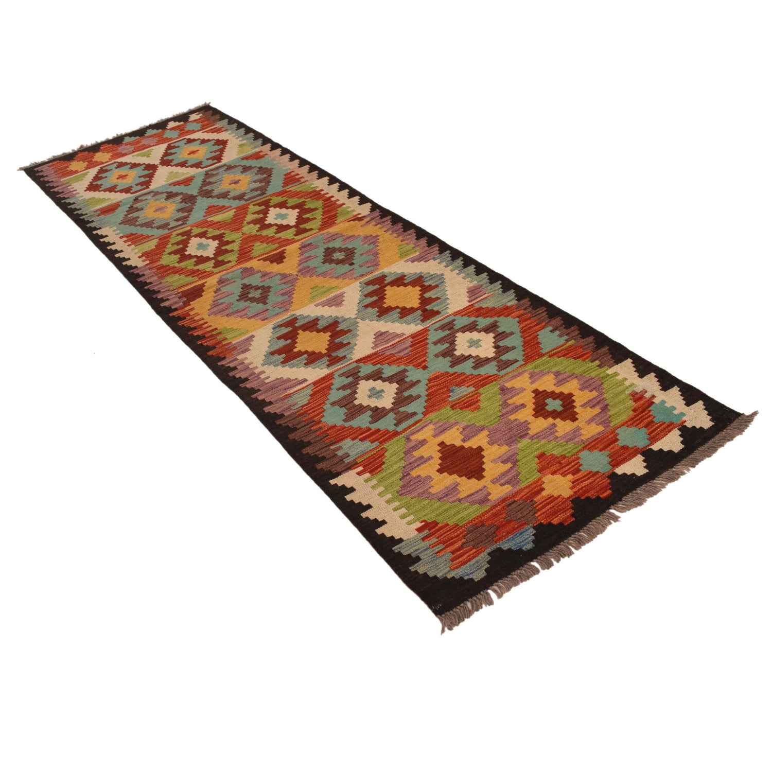 Vegetable Kelim Runner 2' 7" x 8' 1" (ft) - No. W34774