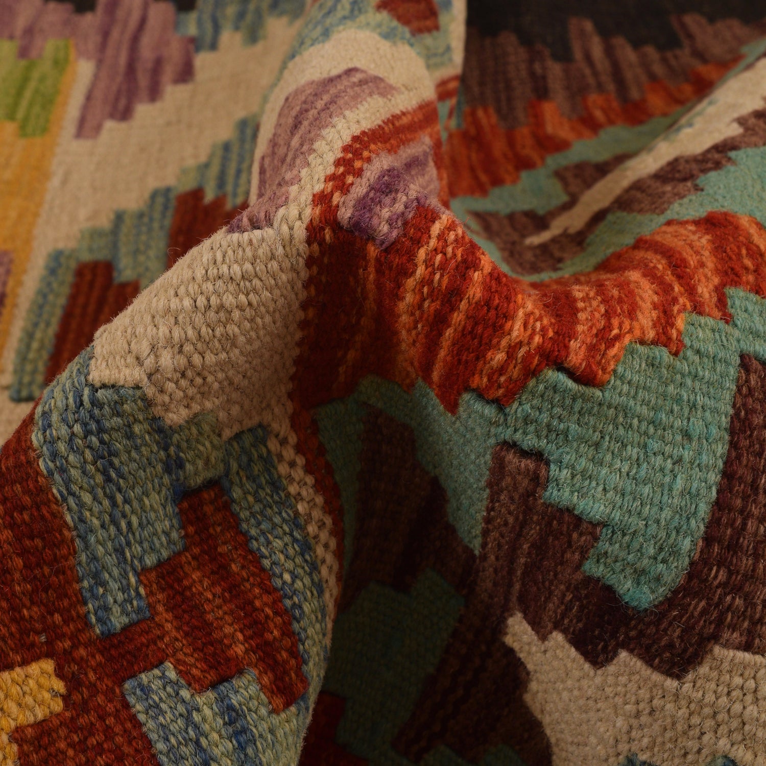 Vegetable Kelim Runner 2' 7" x 8' 1" (ft) - No. W34774