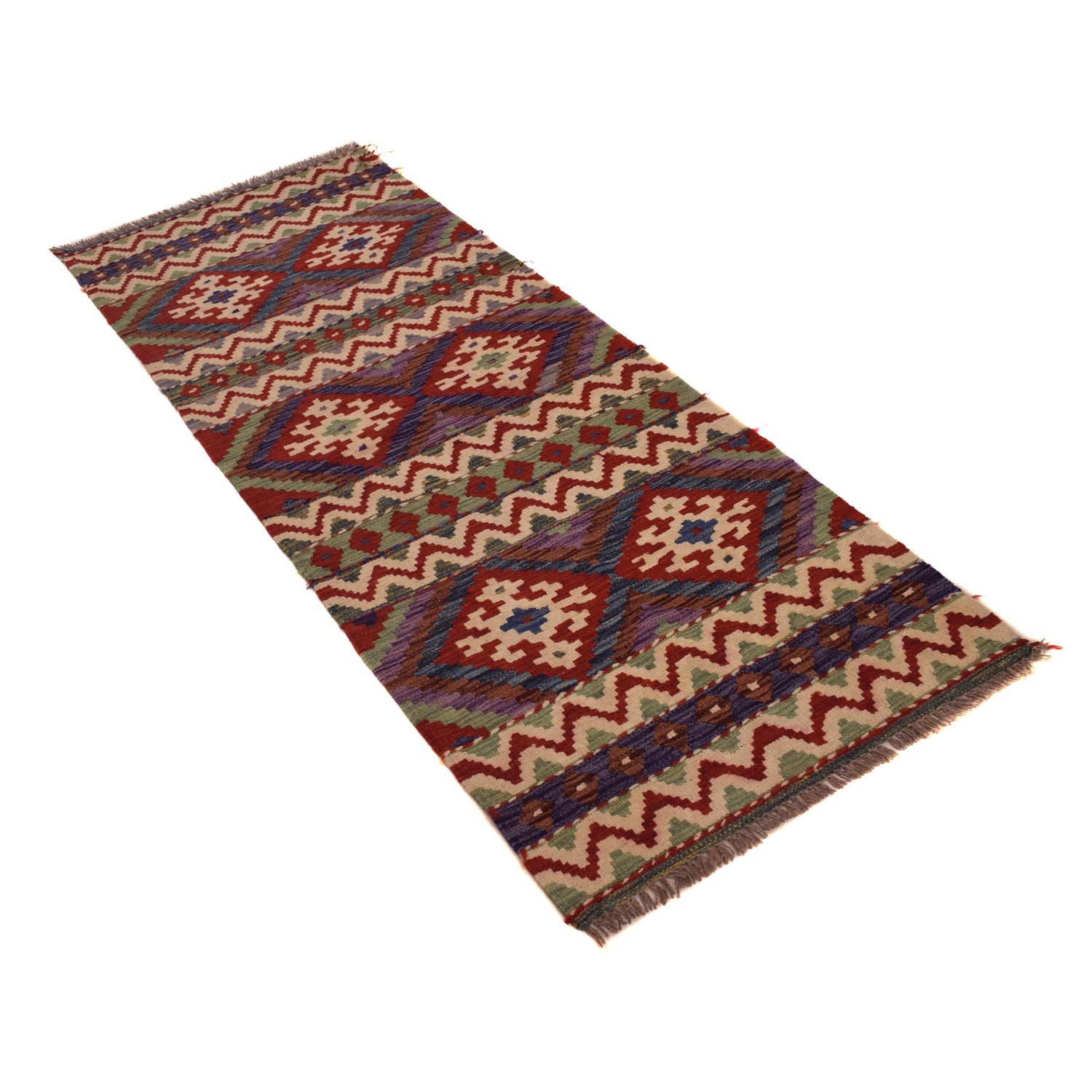 Vegetable Kilim Runner 2' 3" x 6' 1" (ft)- No. W34775