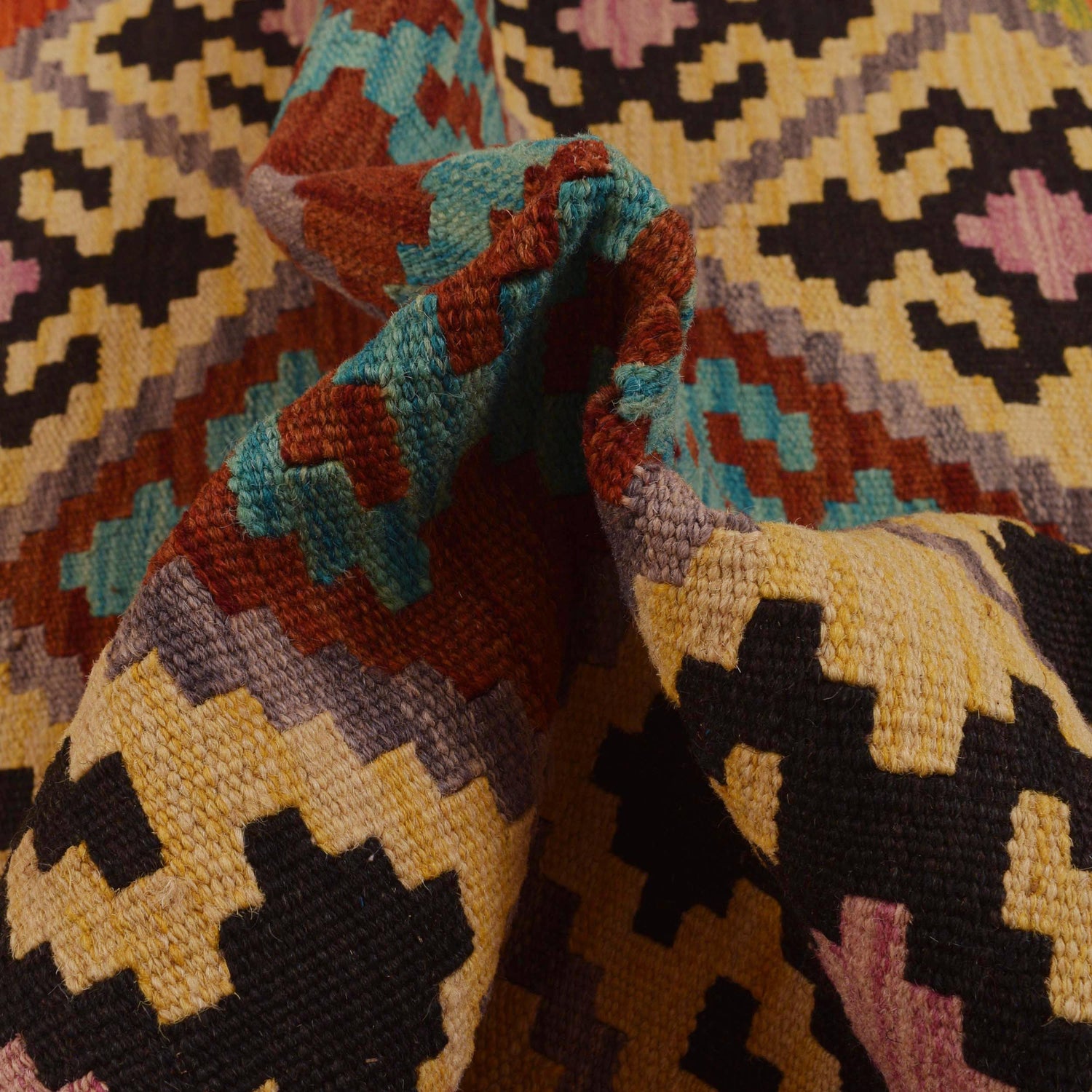 Handmade Vegetable Kilim 3' 4"  x 5' 0" (ft) - No. W34784