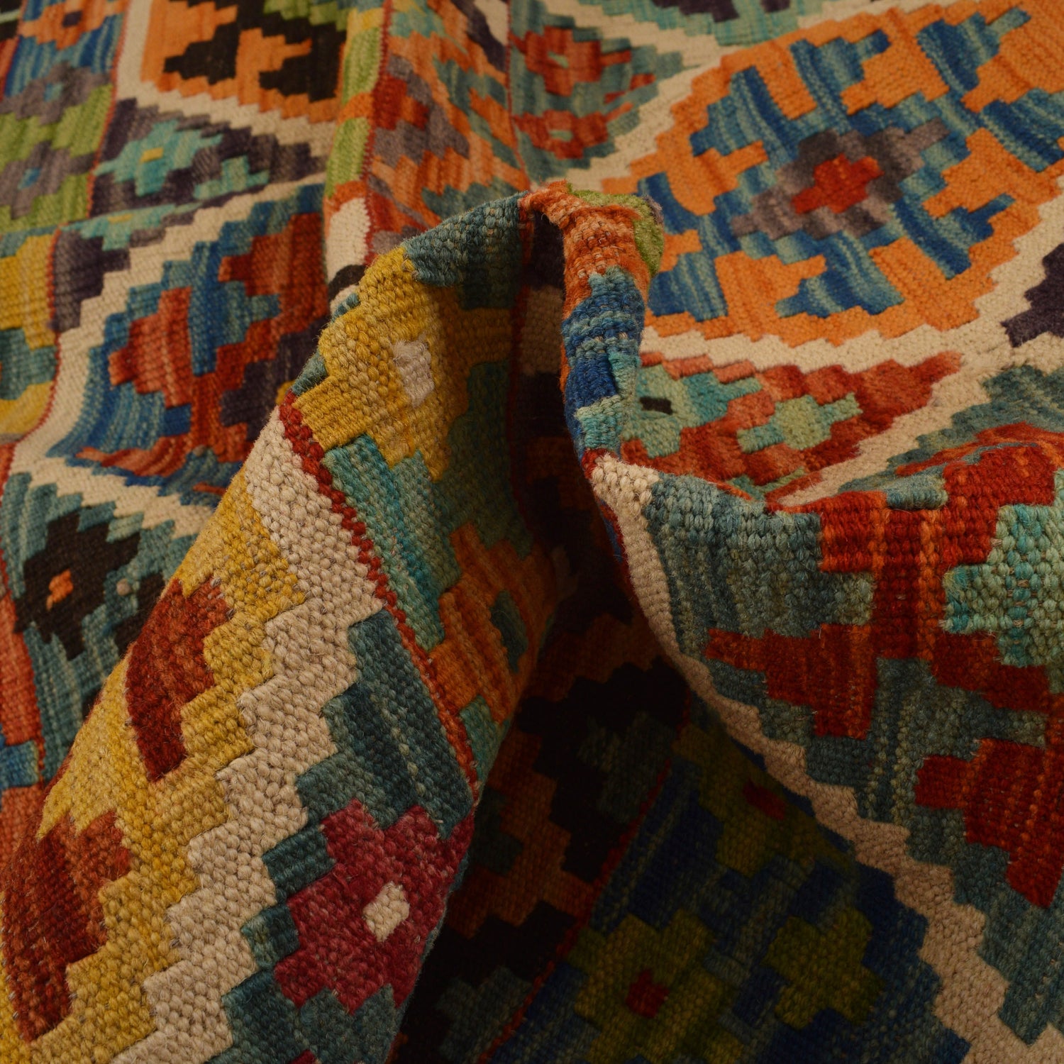 Handmade Vegetable Kilim 5' 1 x 6' 1 (ft) - No. W34789