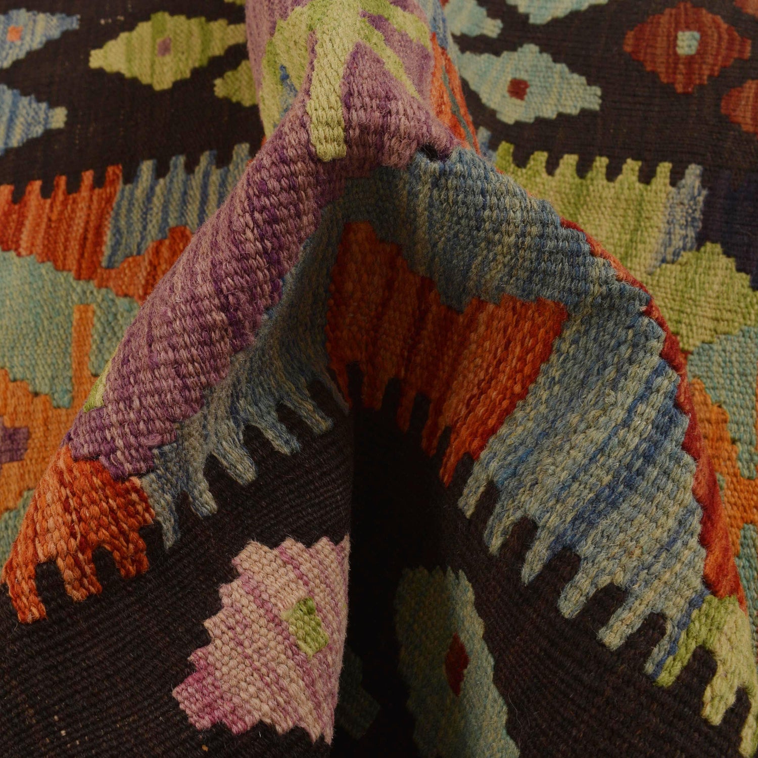 Handmade Vegetable Kilim 2' 4" x 4' 3" (ft) - No. W34793