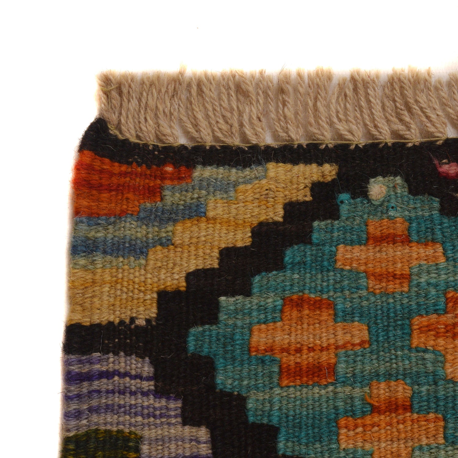 Handmade Vegetable Kilim 6' 8" x 9' 9" (ft) - No. W34806