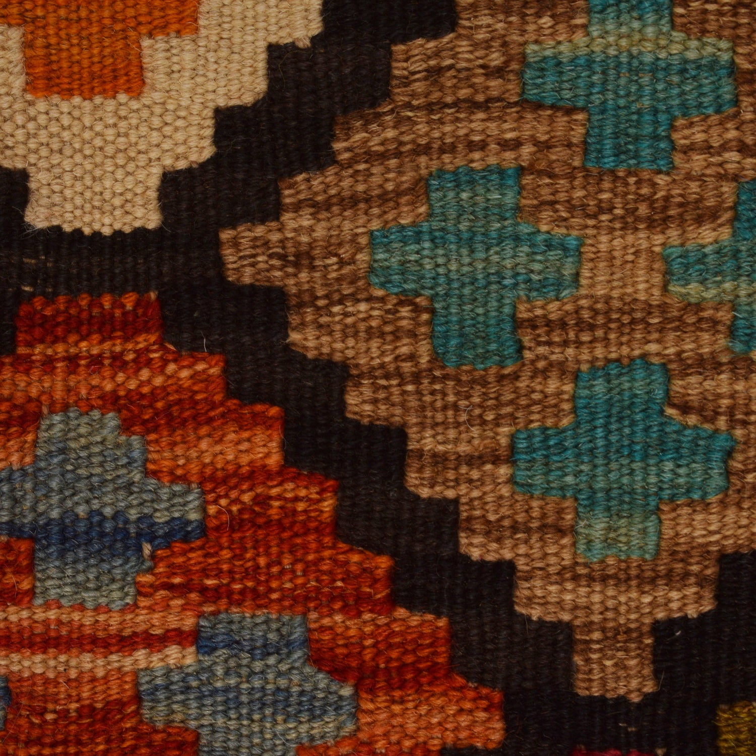 Handmade Vegetable Kilim 6' 8" x 9' 9" (ft) - No. W34806