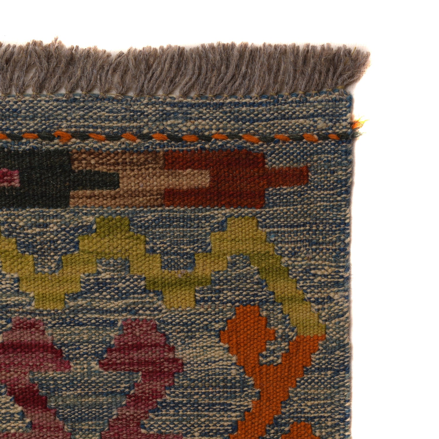 Handmade Vegetable Kelim 8' 2 x 11' 4 (ft) - No. W34807