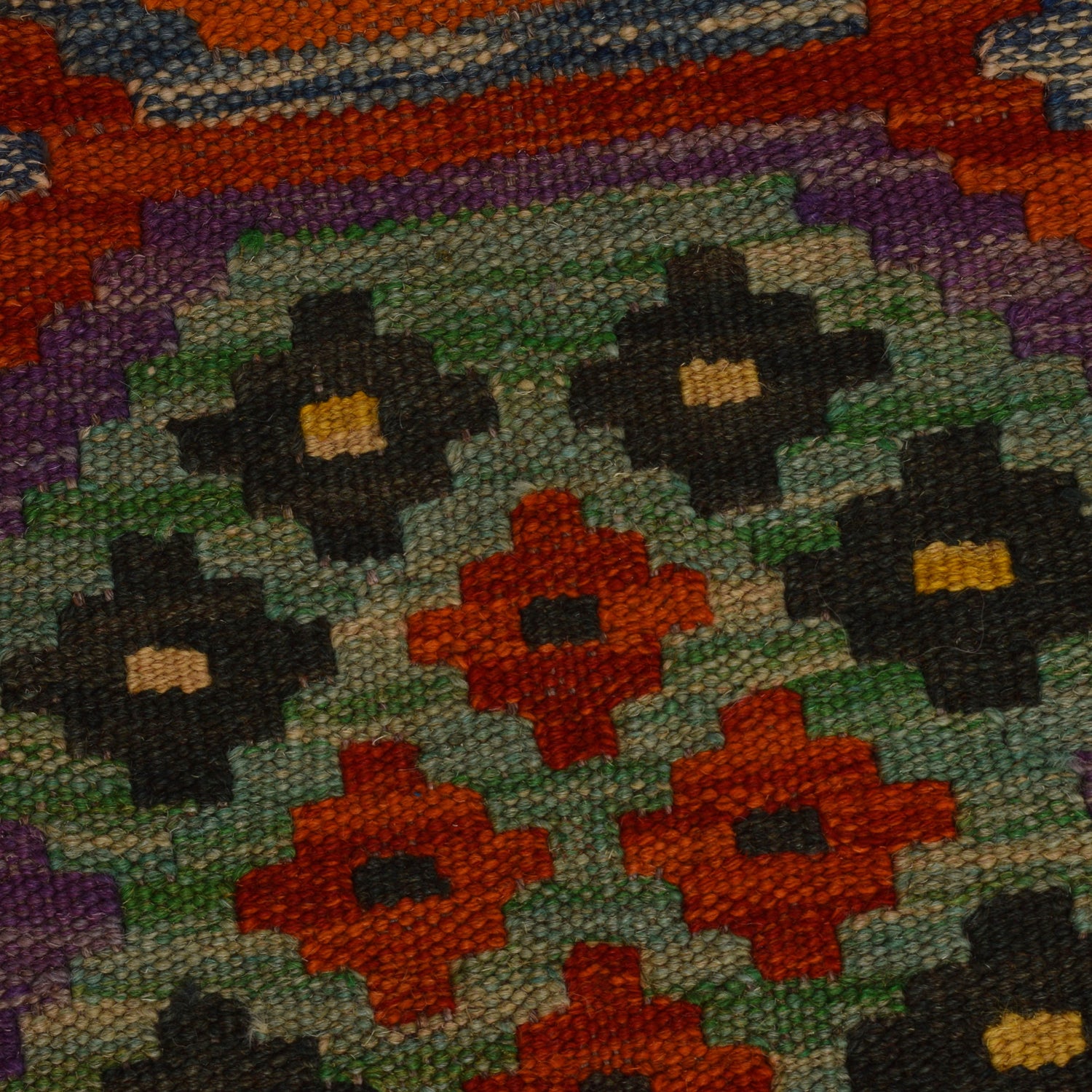 Handmade Vegetable Kelim 8' 2 x 11' 4 (ft) - No. W34807