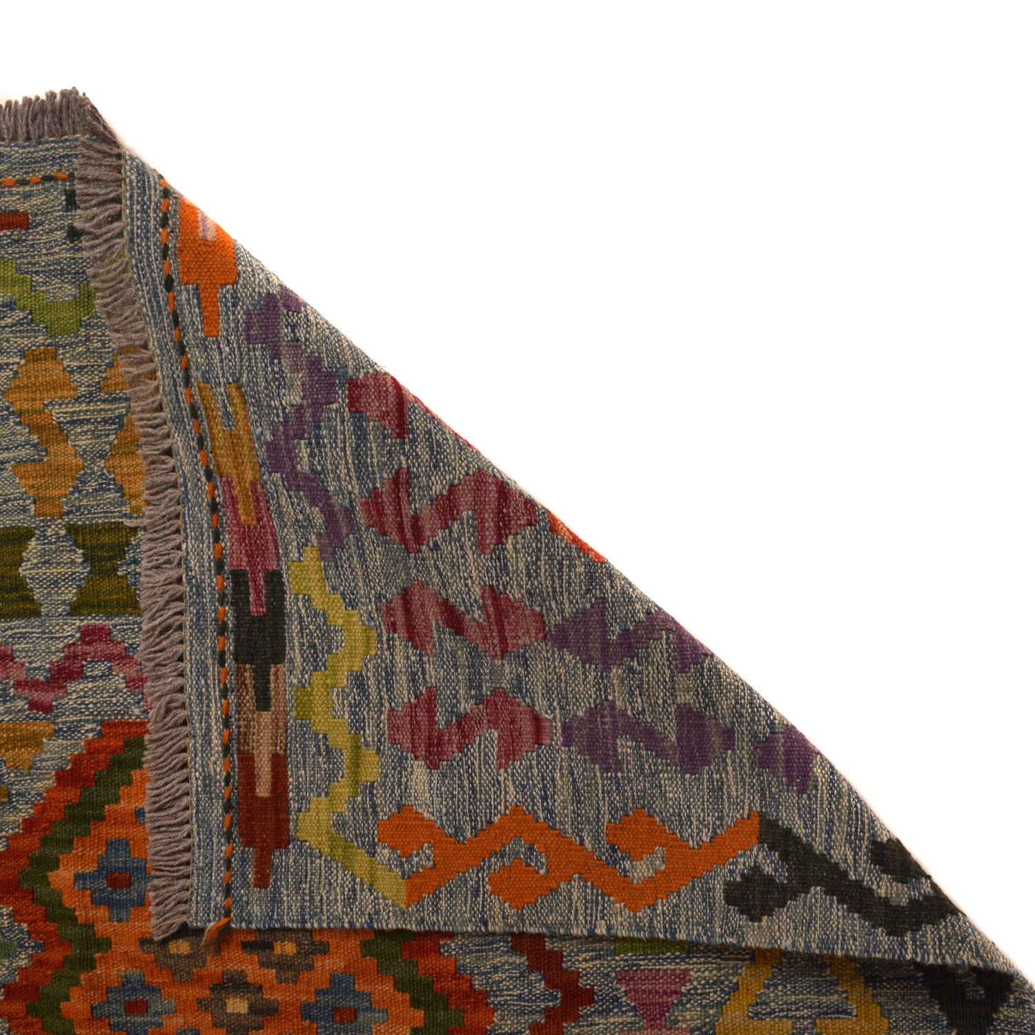 Handmade Vegetable Kelim 8' 2 x 11' 4 (ft) - No. W34807