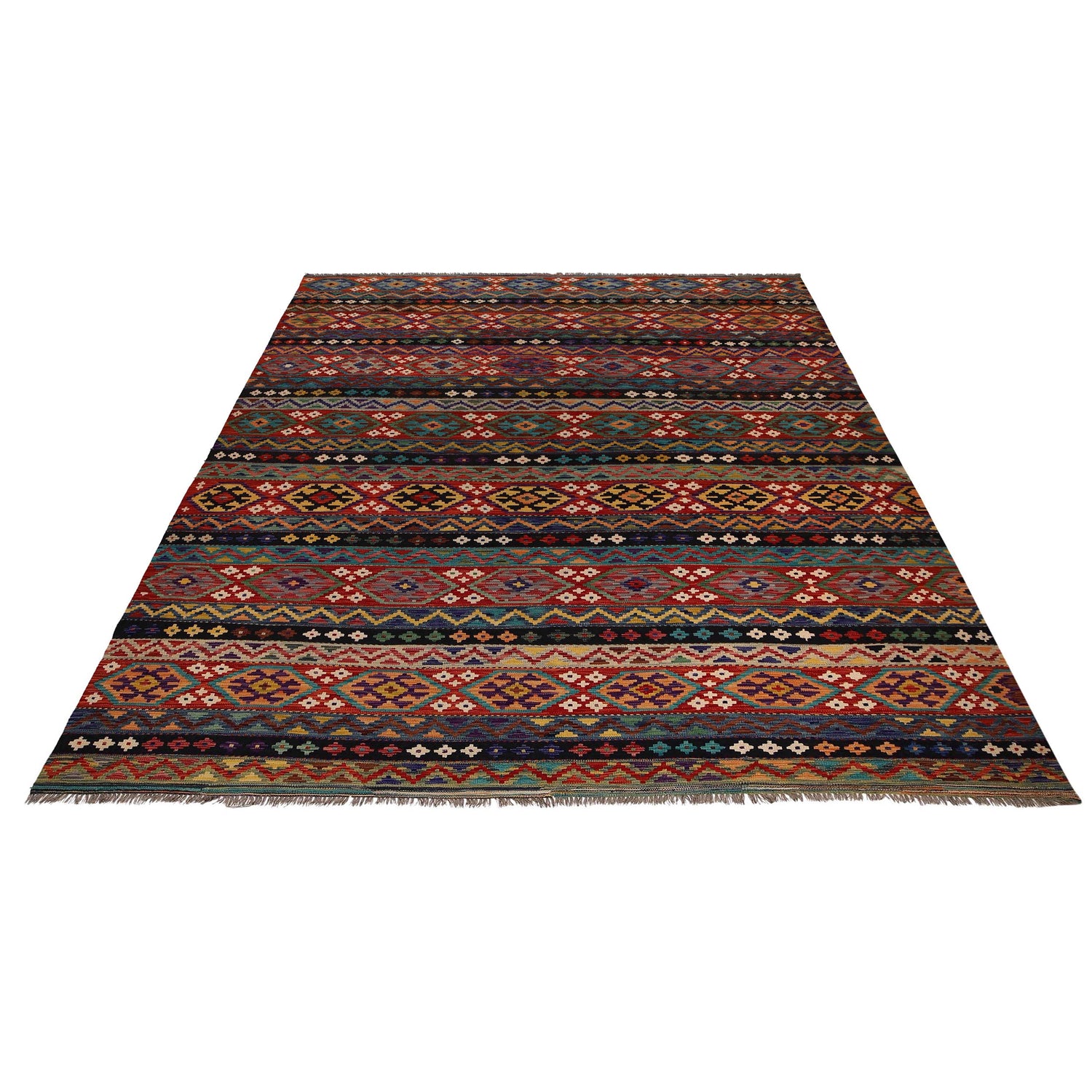 Handmade Vegetable Kelim 9' 10" x 13' 0" (ft) - No. W34808