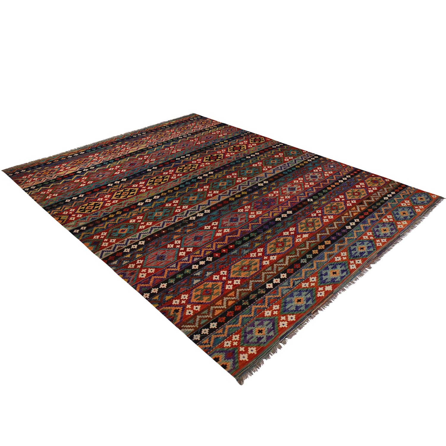 Handmade Vegetable Kelim 9' 10" x 13' 0" (ft) - No. W34808