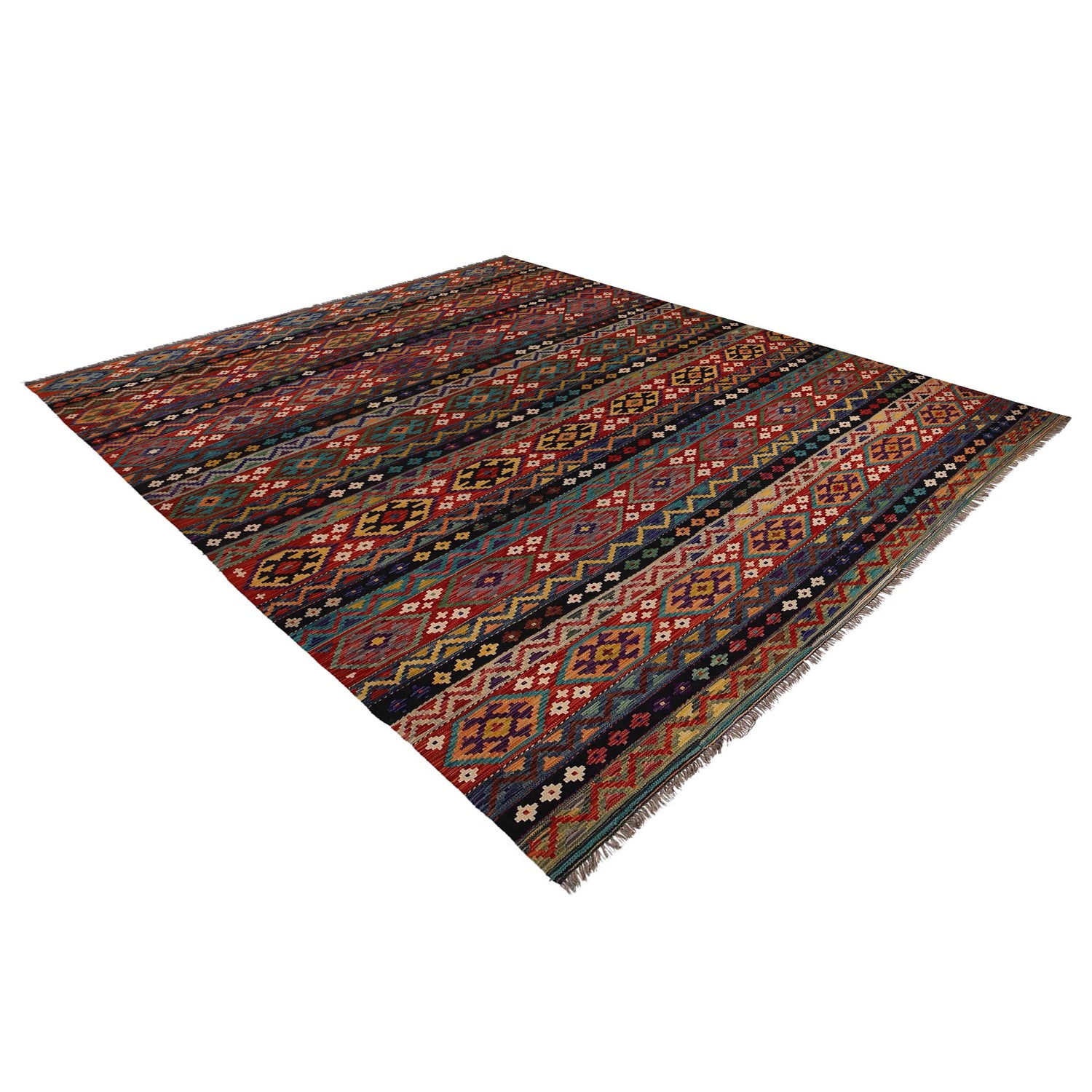 Handmade Vegetable Kelim 9' 10" x 13' 0" (ft) - No. W34808