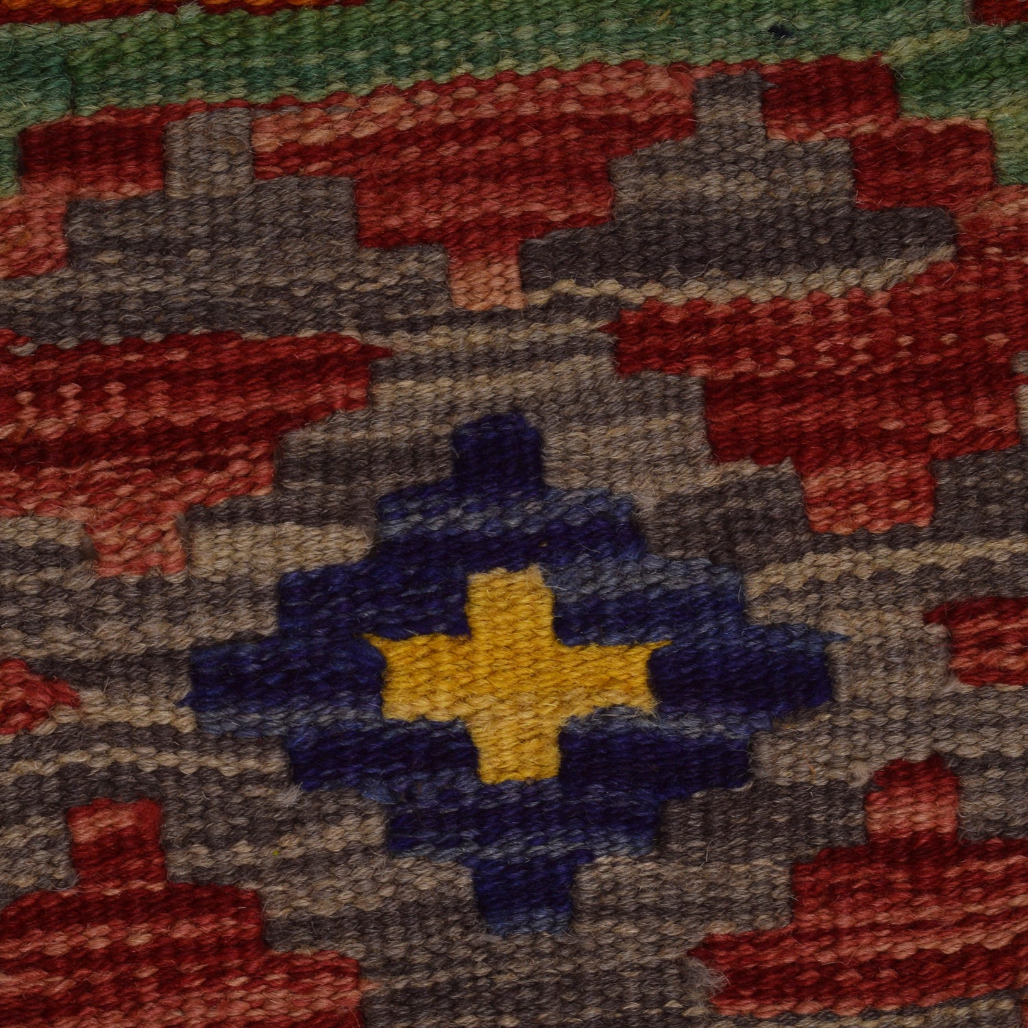 Handmade Vegetable Kelim 9' 10" x 13' 0" (ft) - No. W34808