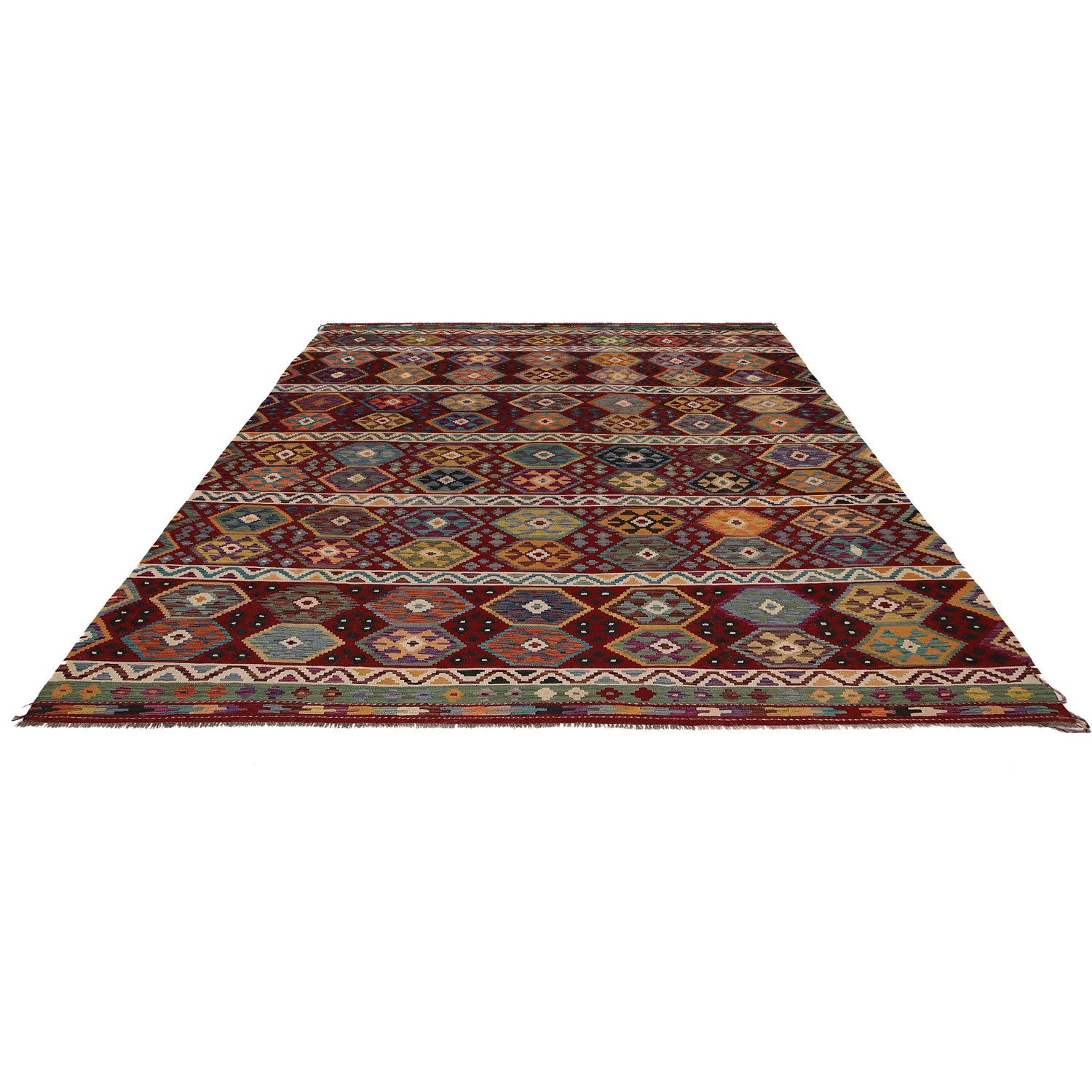 Handmade Vegetable Kelim 8' 10 x 11' 7 (ft) - No. W34812