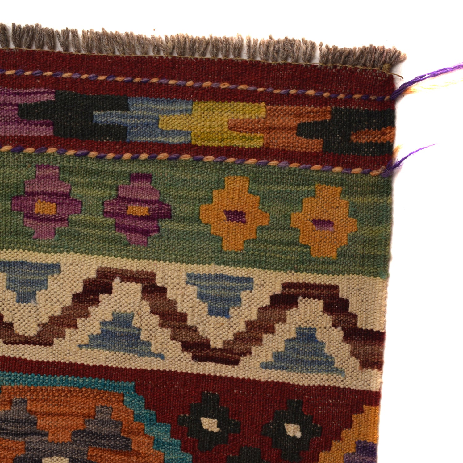 Handmade Vegetable Kelim 8' 10 x 11' 7 (ft) - No. W34812