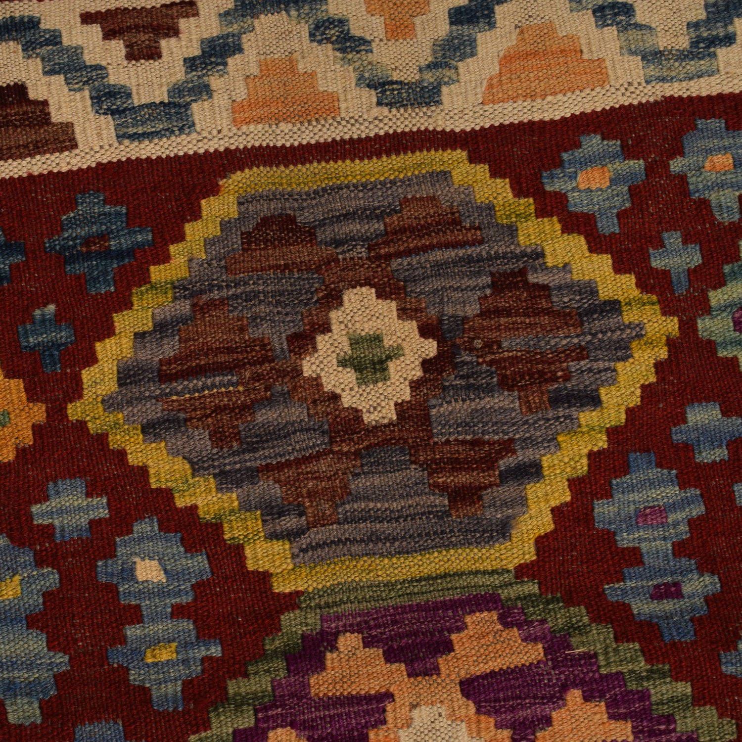 Handmade Vegetable Kelim 8' 10 x 11' 7 (ft) - No. W34812