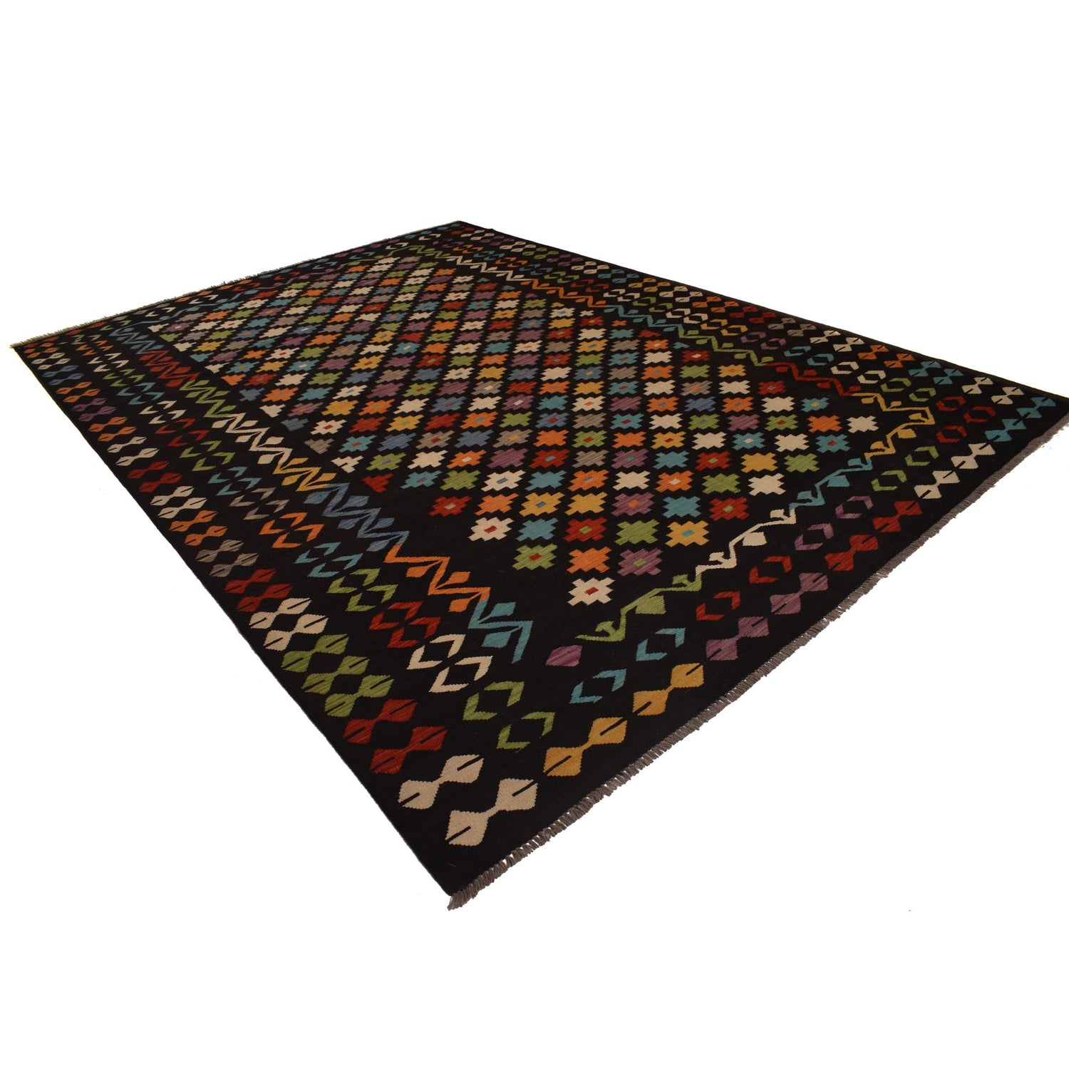 Handmade Vegetable Kelim 8' 8 x 12' 0 (ft) - No. W34815