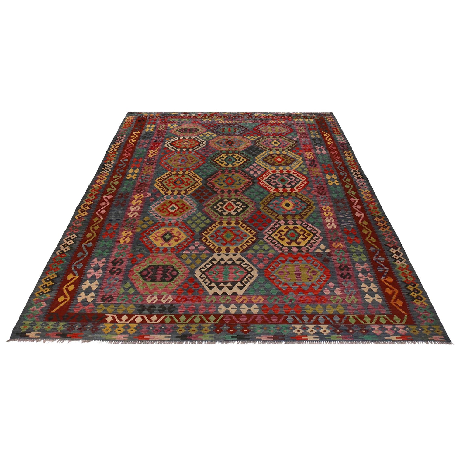 Handmade Vegetable Kelim 8' 4 x 11' 9 (ft) - No. W34817