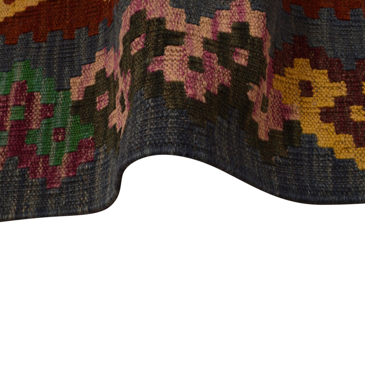 Handmade Vegetable Kelim 8' 4 x 11' 9 (ft) - No. W34817