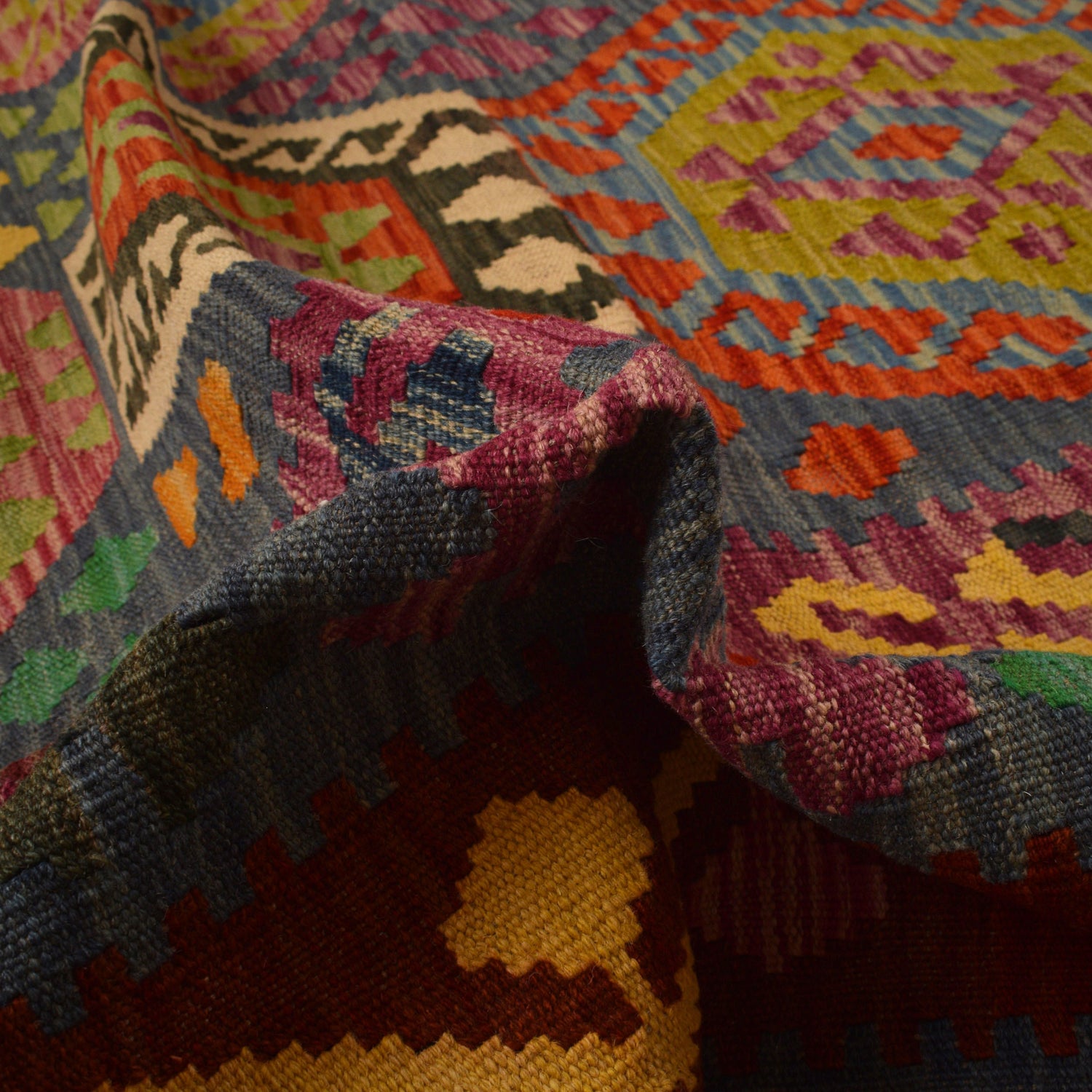 Handmade Vegetable Kelim 8' 4 x 11' 9 (ft) - No. W34817