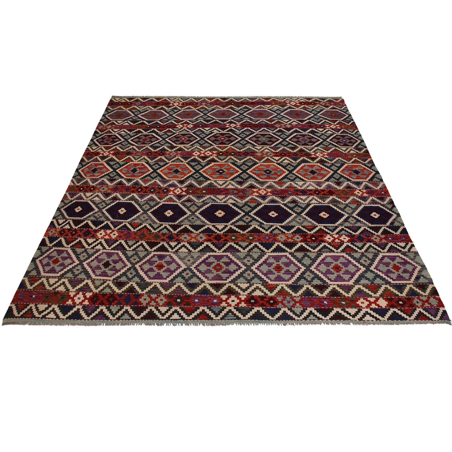 Handmade Vegetable Kelim 8' 3" x 9' 11" (ft) - No. W34821