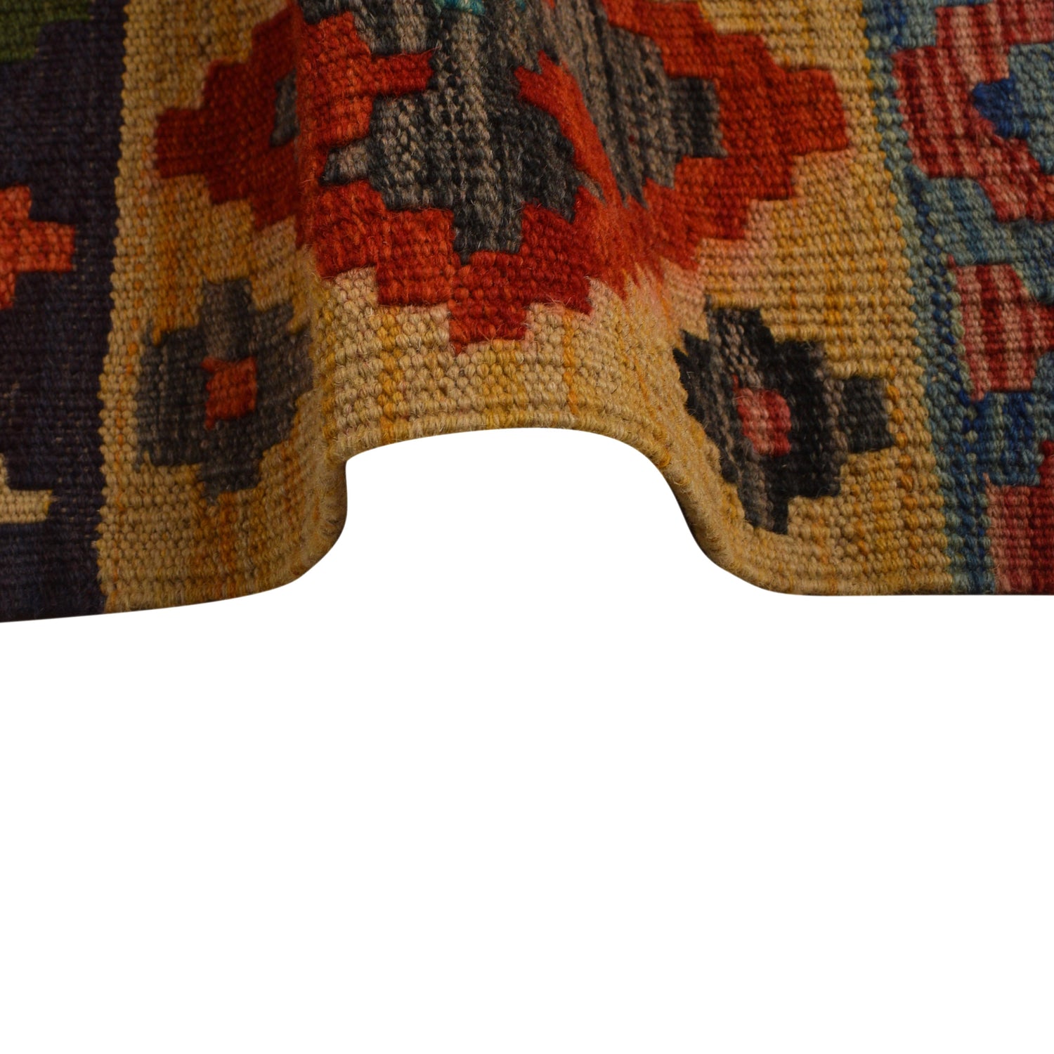 Handmade Vegetable Kelim 8' 2 x 11' 5 (ft) - No. W34822