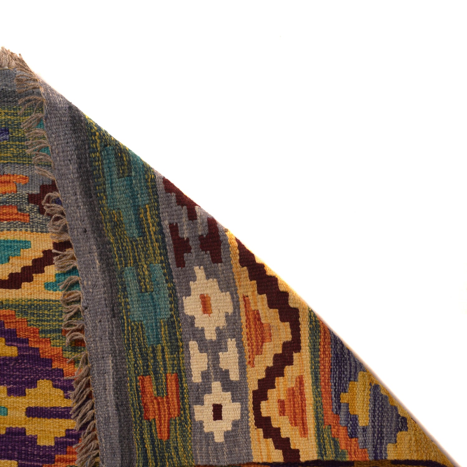 Handmade Vegetable Kilim 9' 7" x 12' 10" (ft) - No. W34823