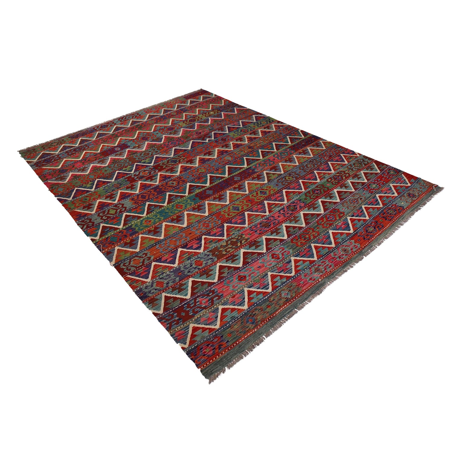 Handmade Vegetable Kelim 8' 4 x 11' 7 (ft) - No. W34827